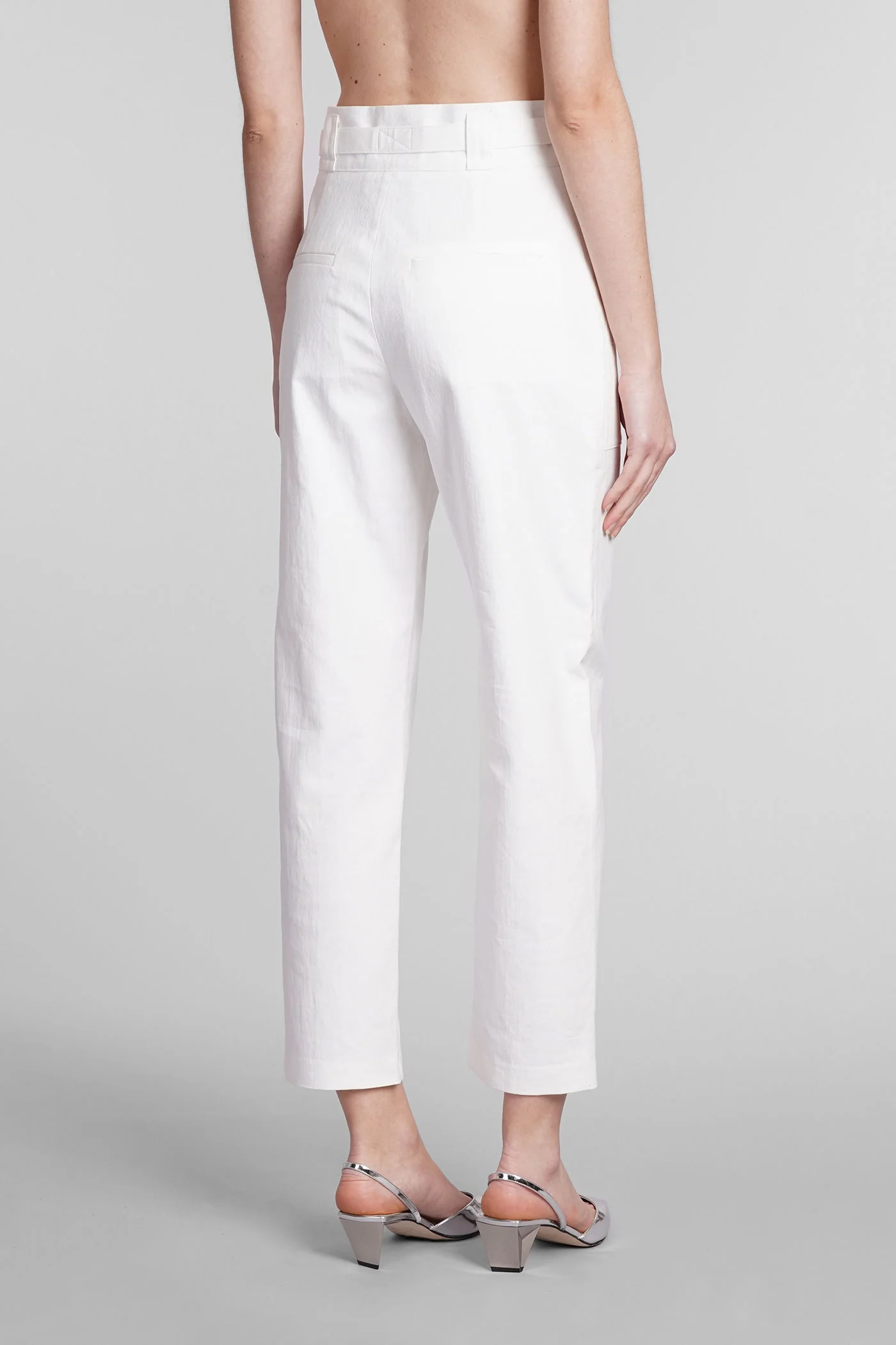 Zoannah Pants in white cotton - Image 3