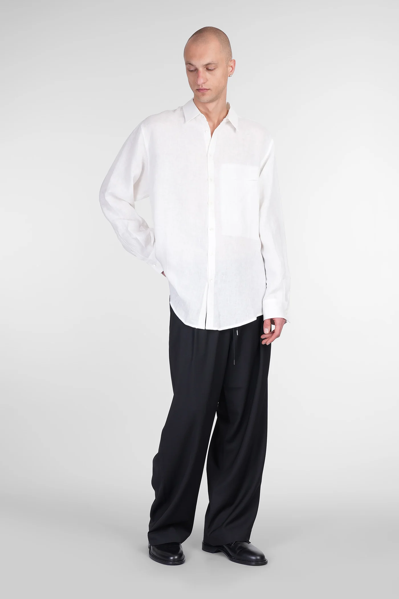 Pants in black wool - Image 2