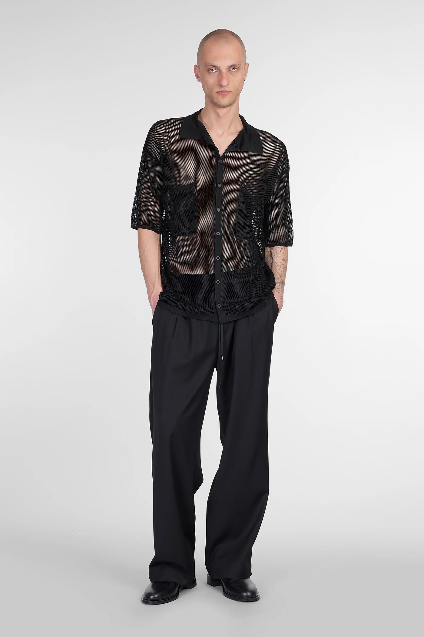 Shirt in black viscose - Image 2