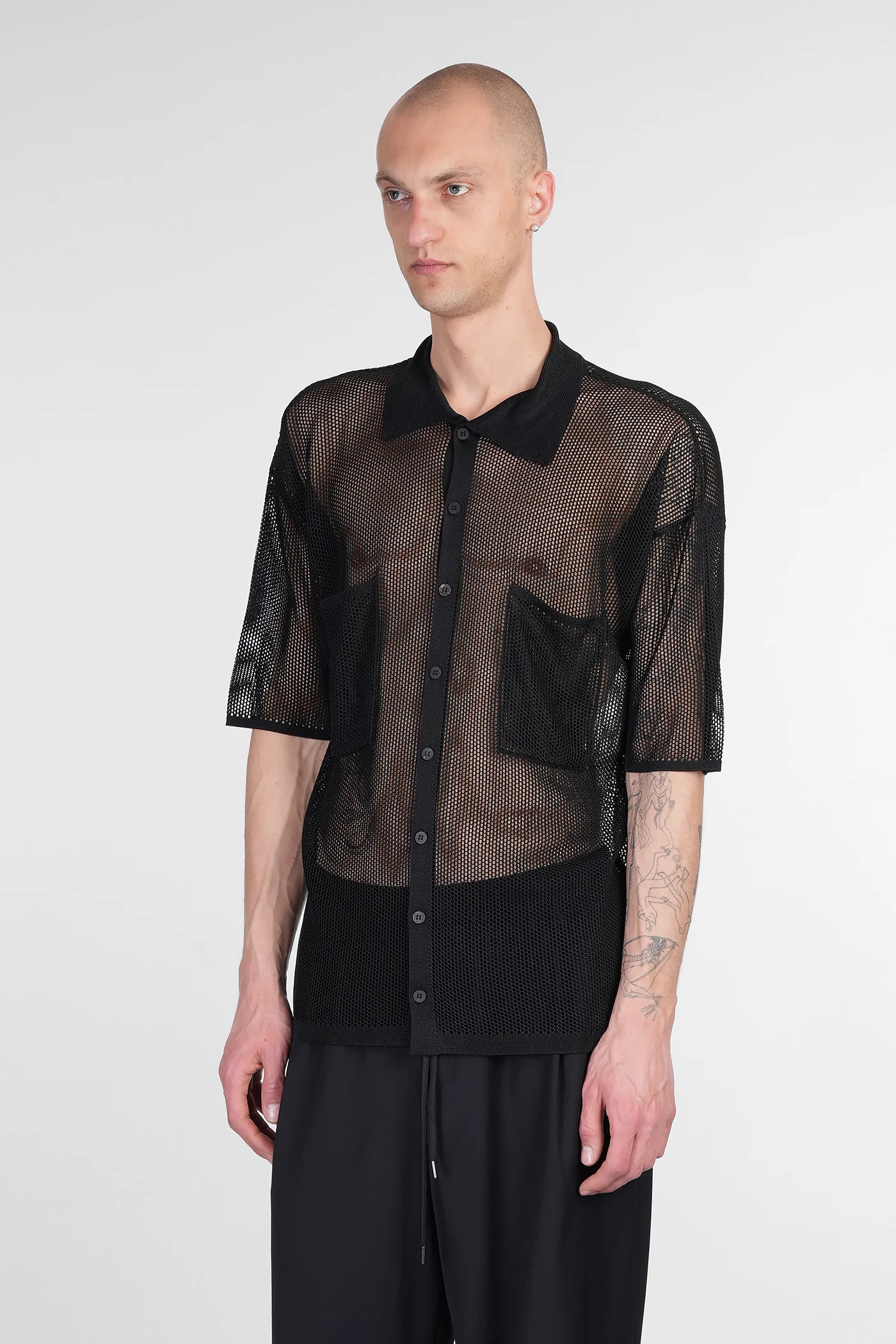 Shirt in black viscose - Image 4