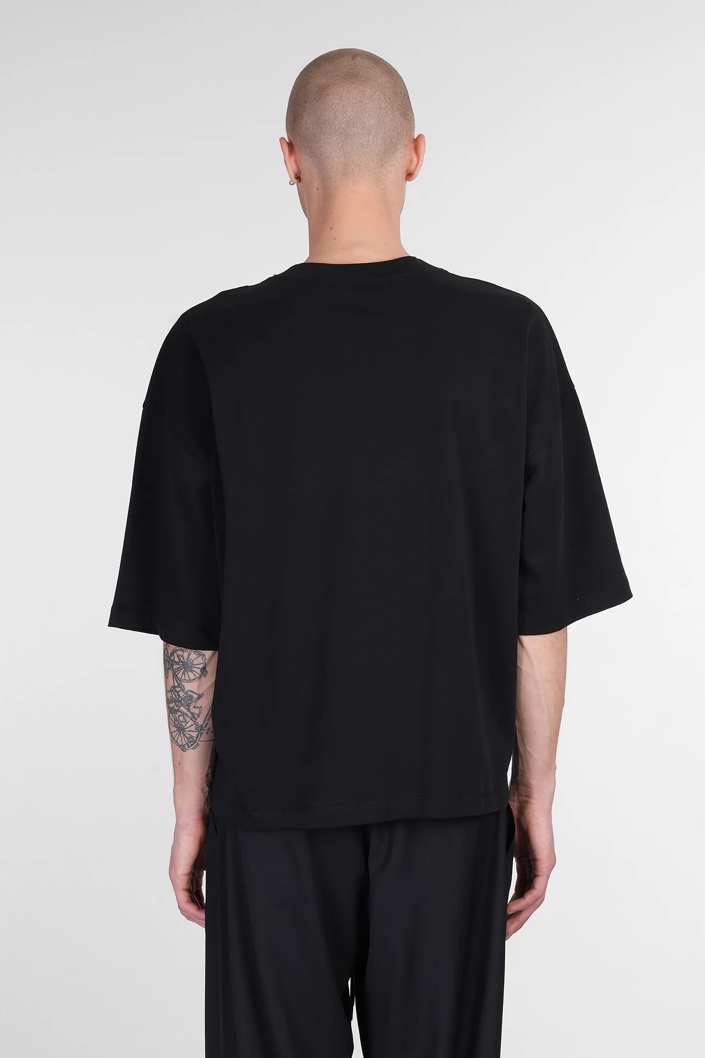 T-Shirt in black cotton - Image 3