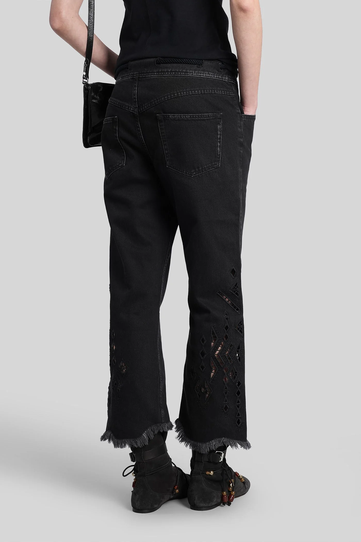 Alison Jeans in black cotton - Image 3