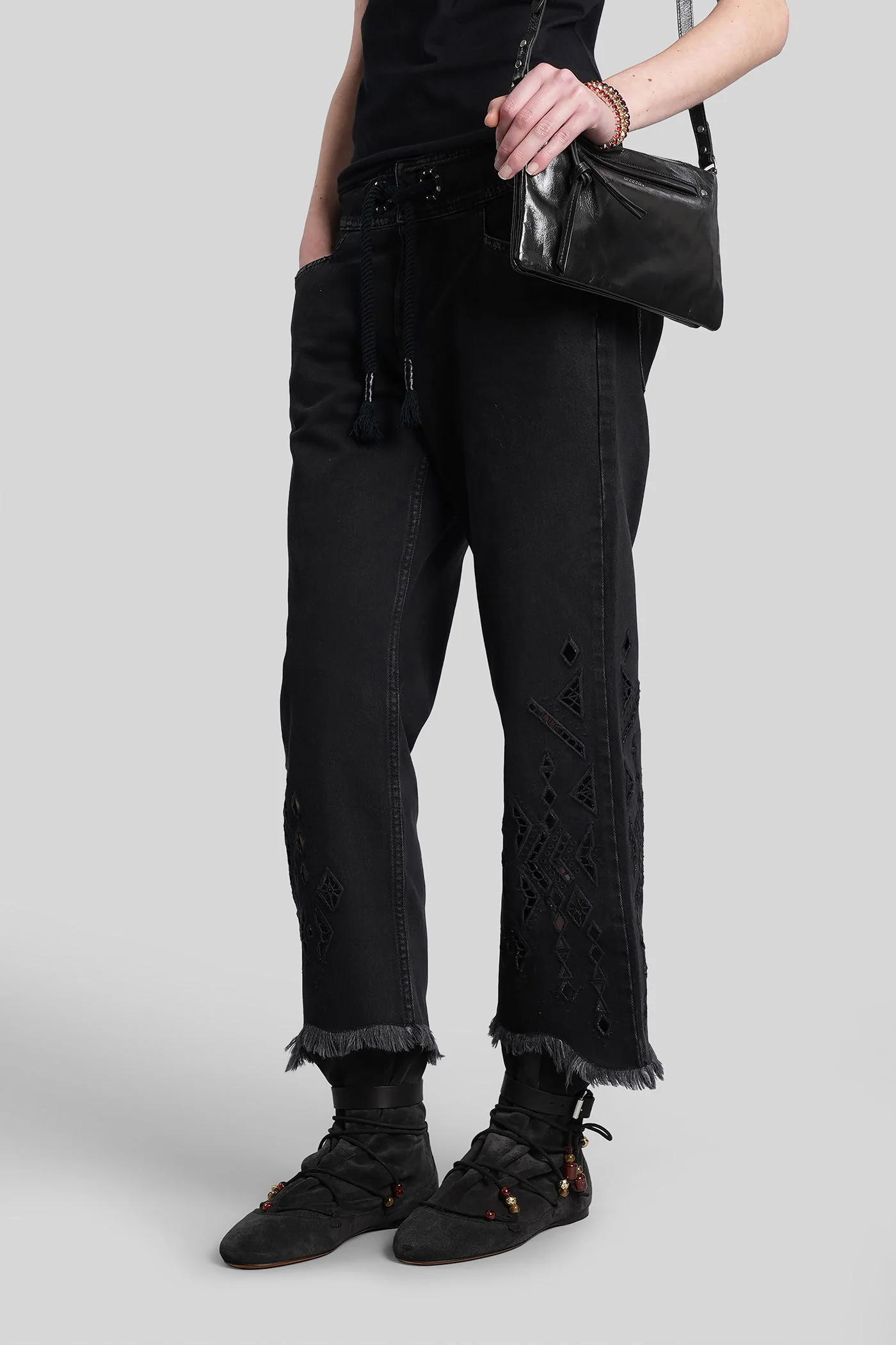 Alison Jeans in black cotton - Image 4