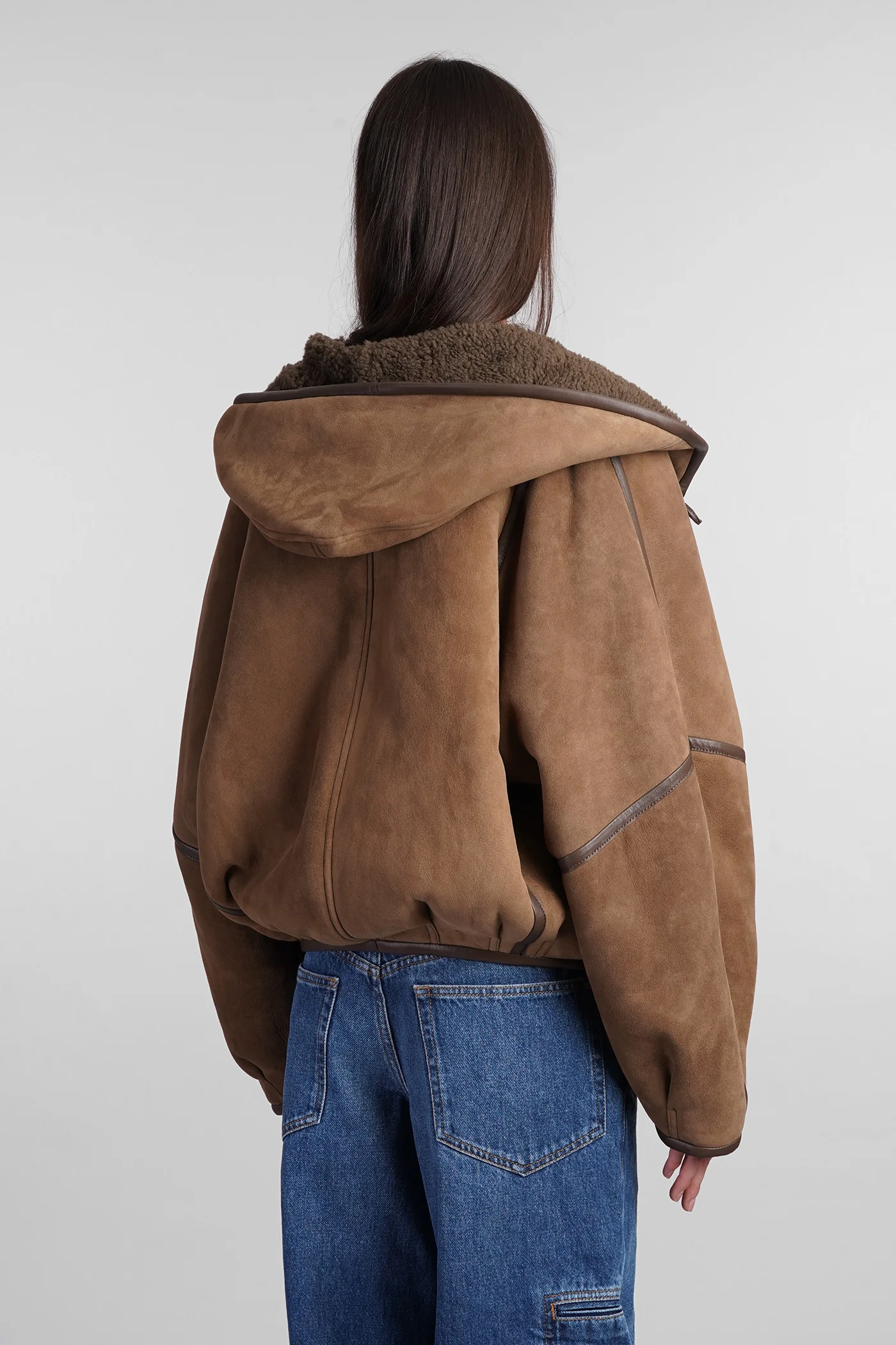 Amiel Shearling in brown leather - Image 3