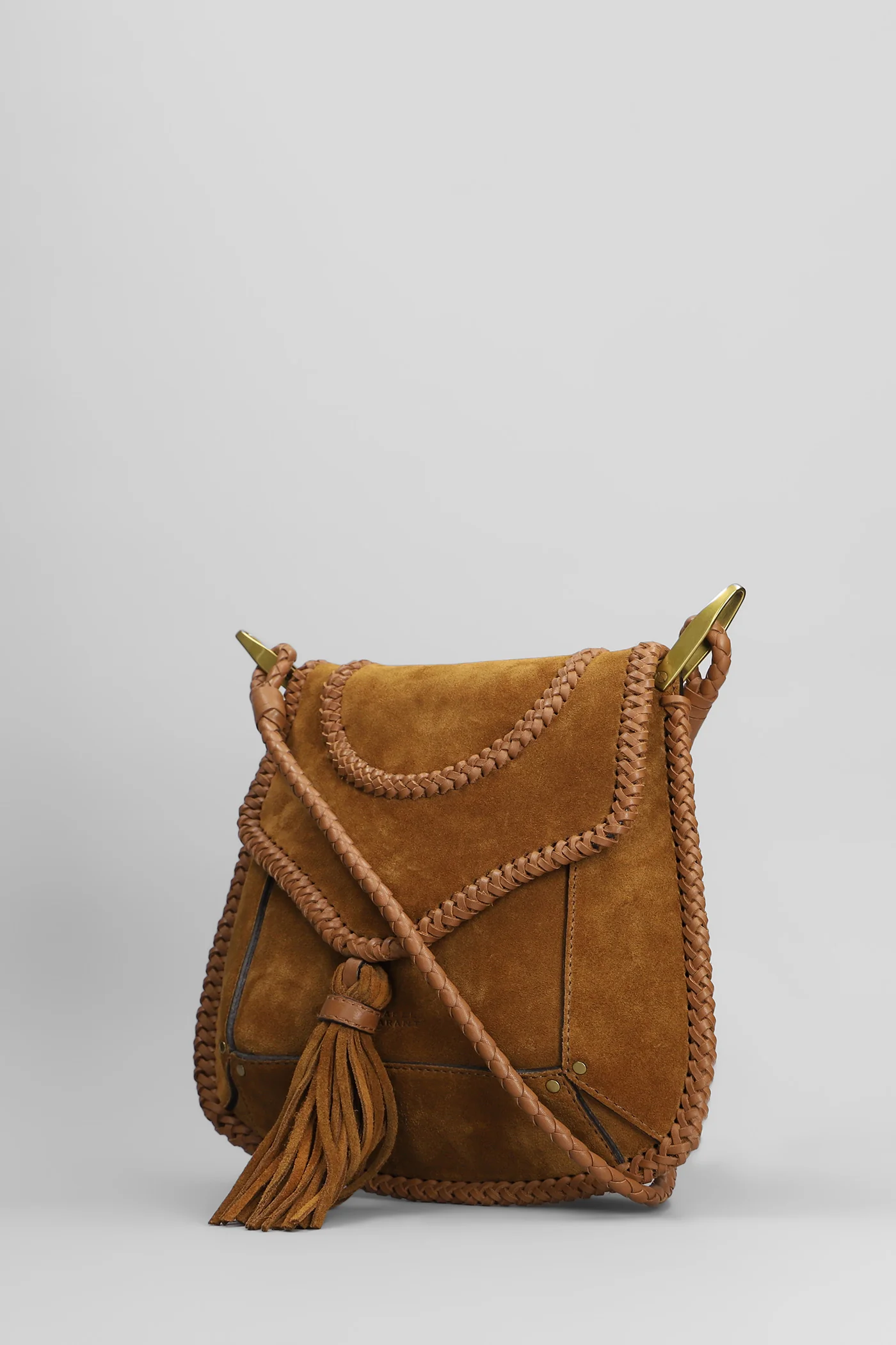 Anahi Shoulder bag in brown suede and leather - Image 2