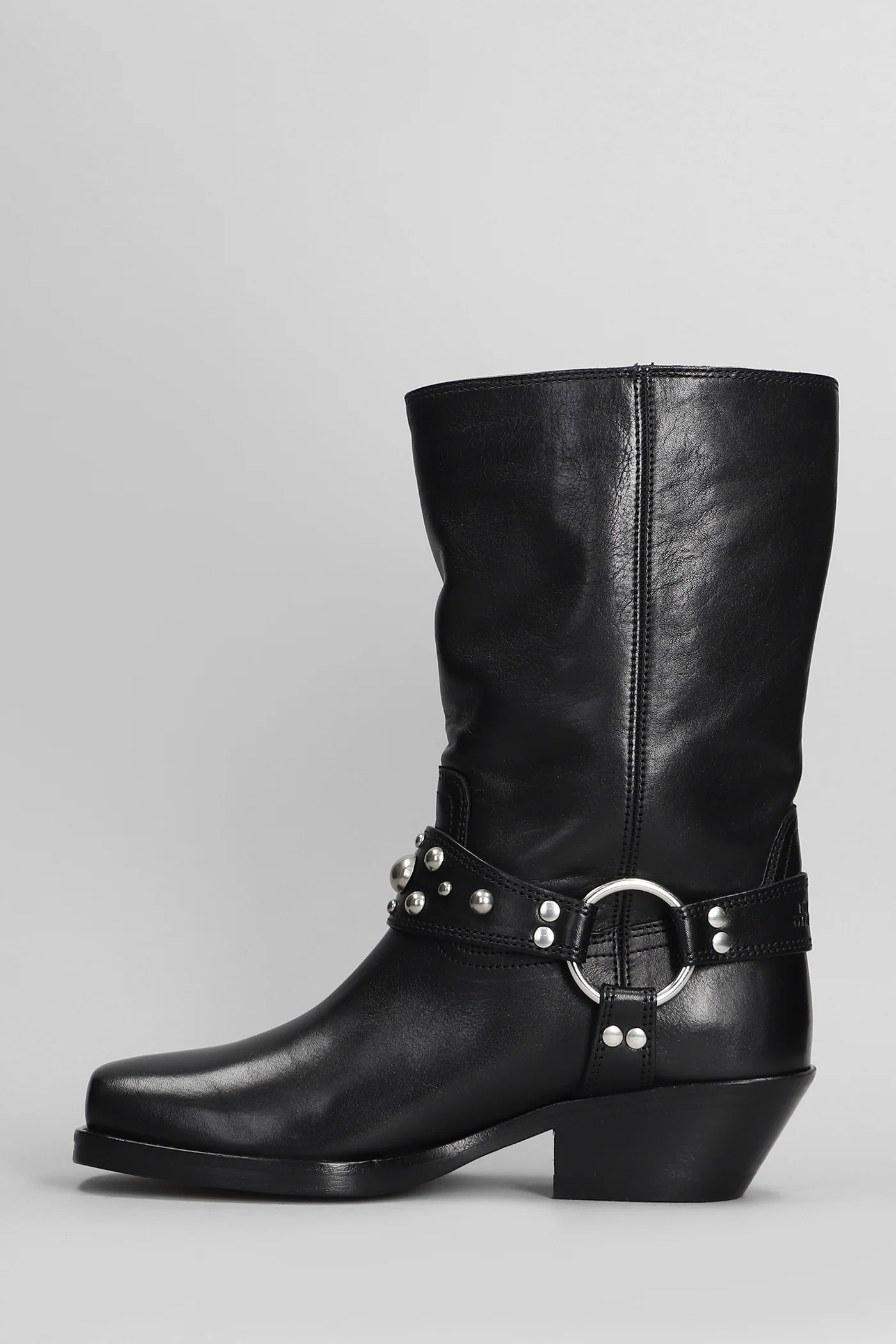 Antya low heels Ankle boots in black leather - Image 3