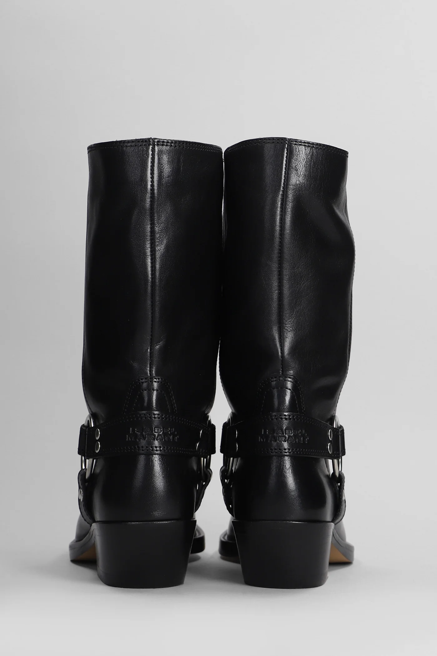 Antya low heels Ankle boots in black leather - Image 4
