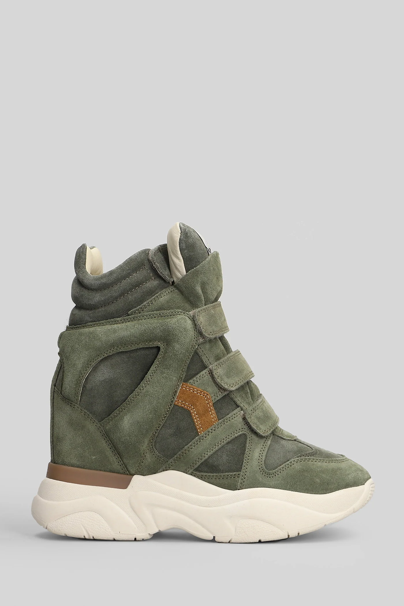 Balskee Sneakers in green suede