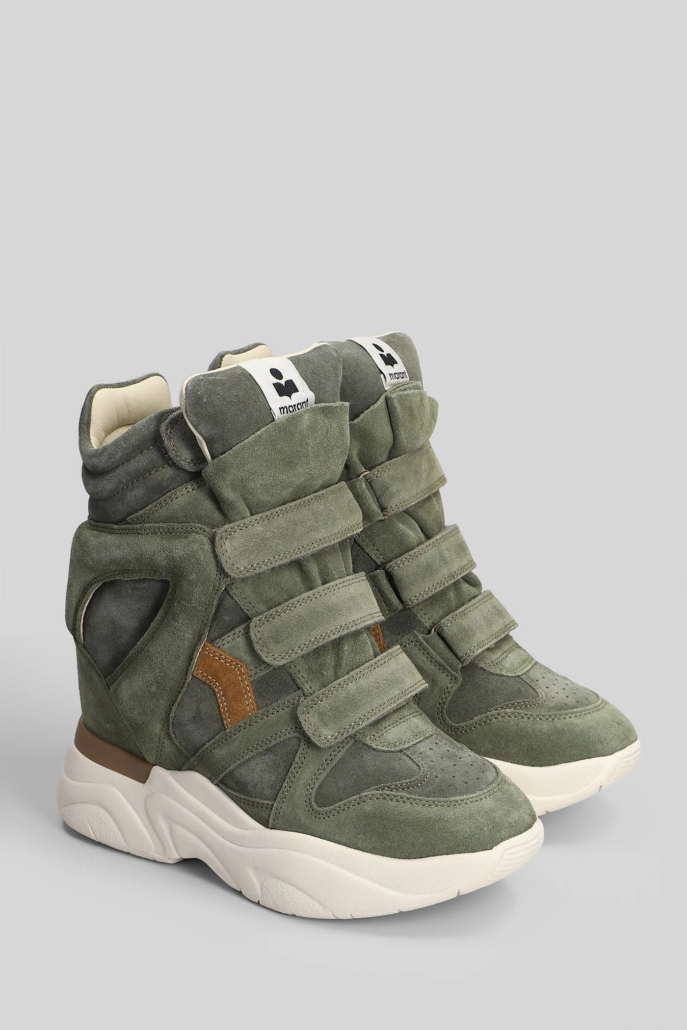 Balskee Sneakers in green suede - Image 2
