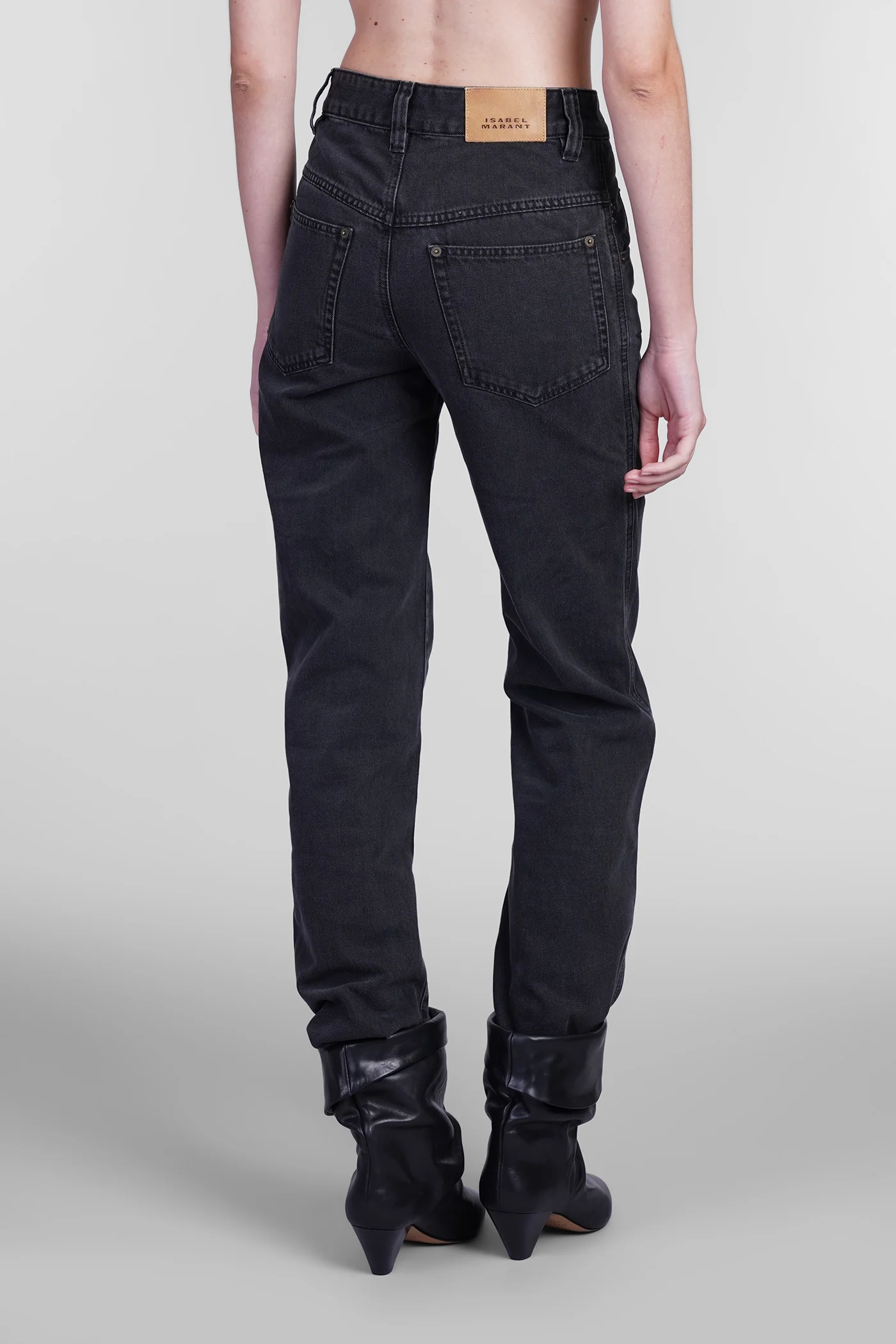 Brinley Jeans in black cotton - Image 3