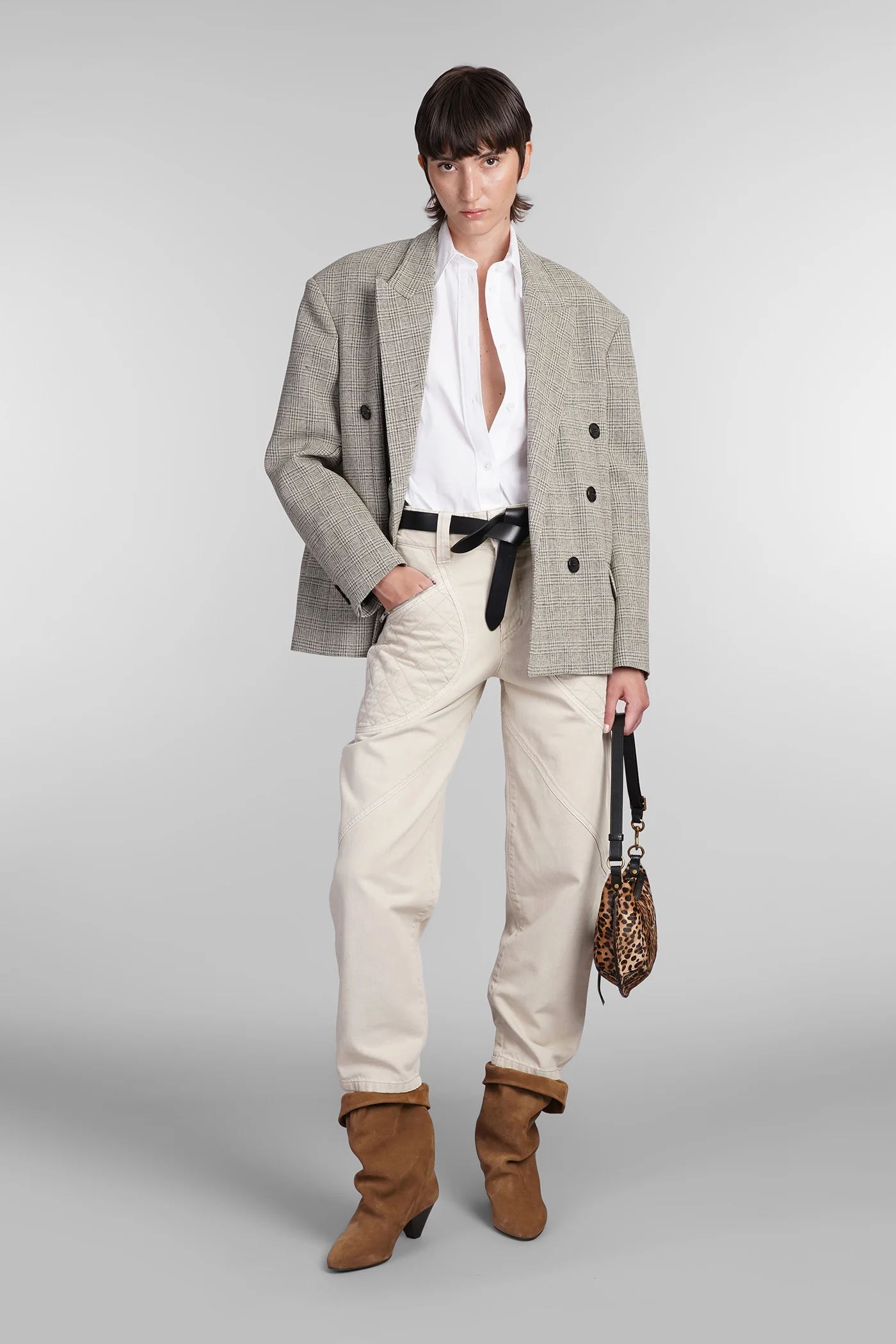 Catarina Jeans in beige cotton - Image 2