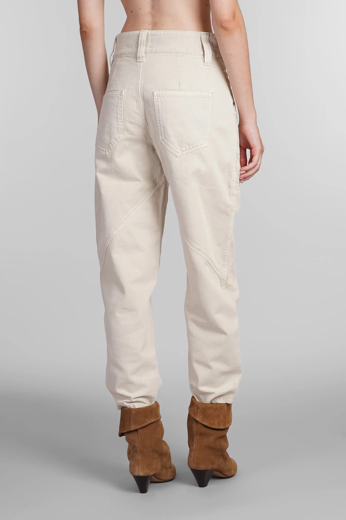 Catarina Jeans in beige cotton - Image 3