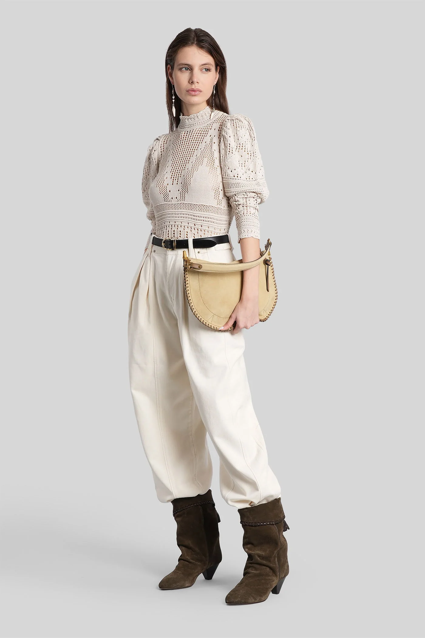 Dahara Knitwear in beige cotton - Image 2
