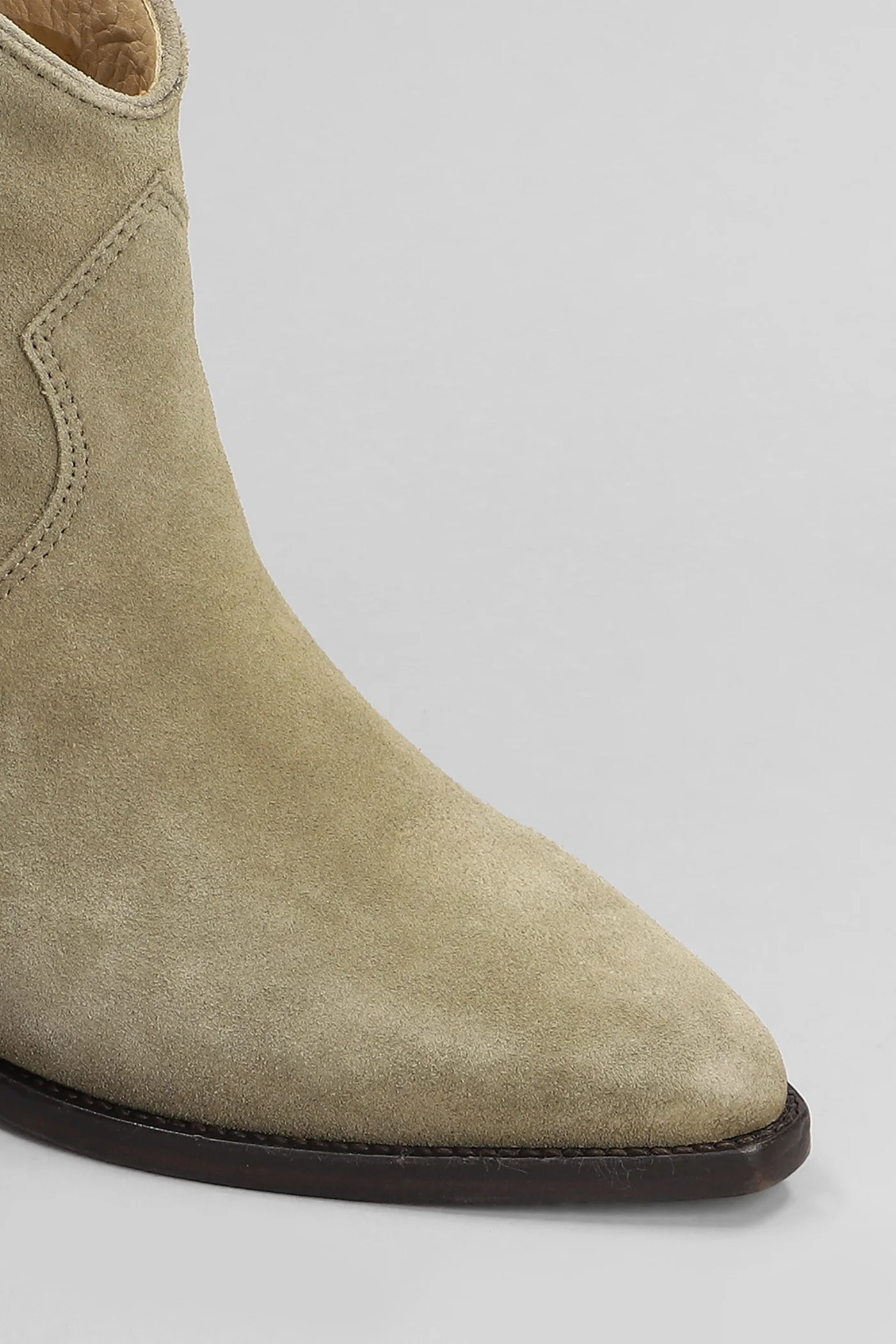 Dewina texan Ankle boots in taupe suede - Image 4