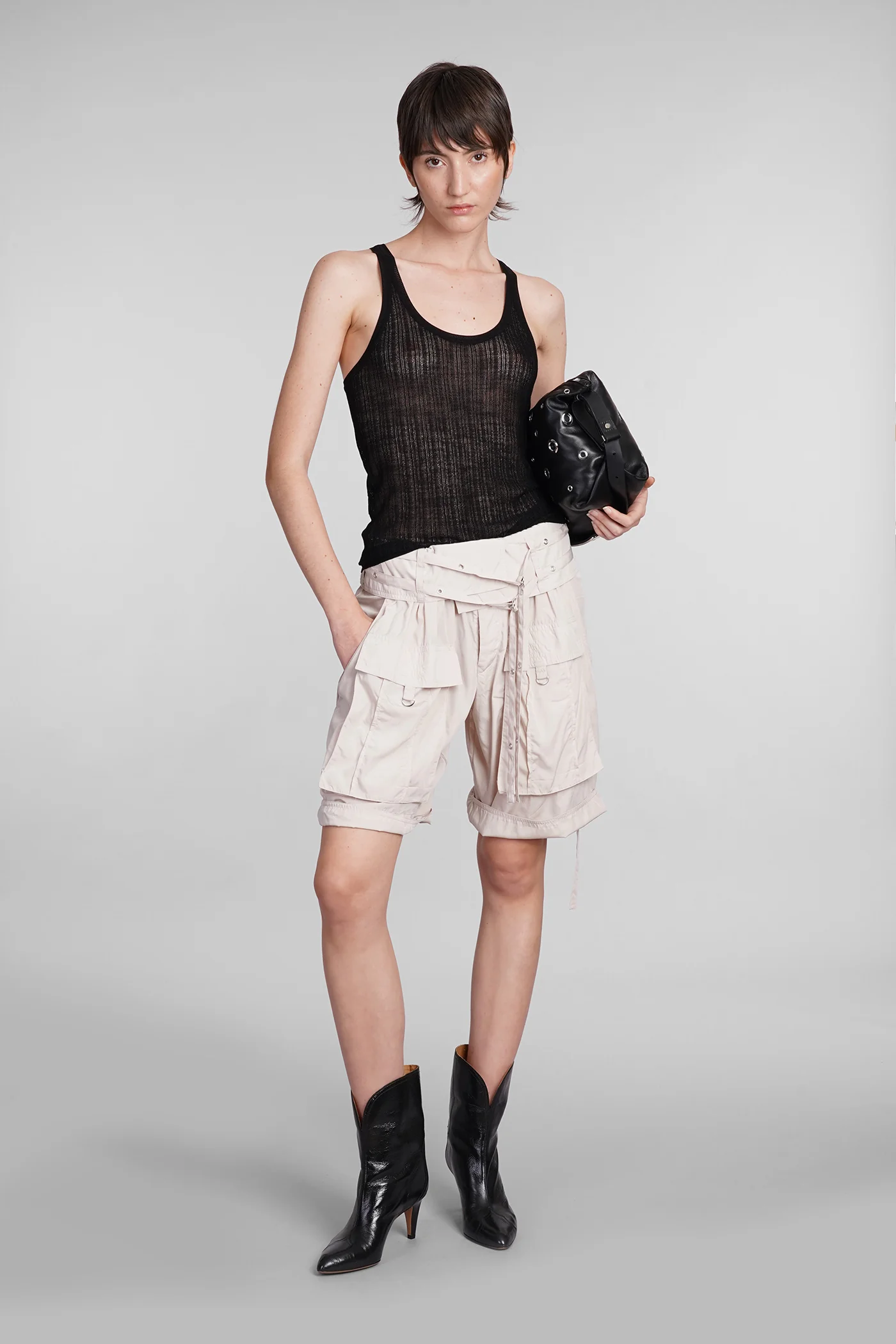 Dorsia tank Top in black viscose - Image 2