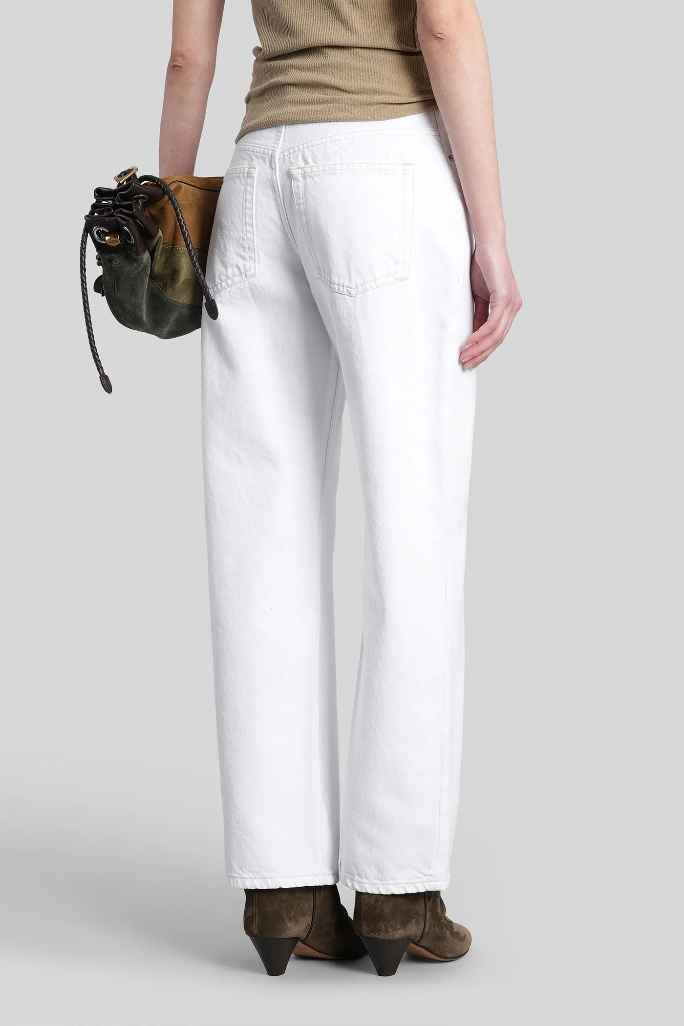 Dromie Jeans in white cotton - Image 3