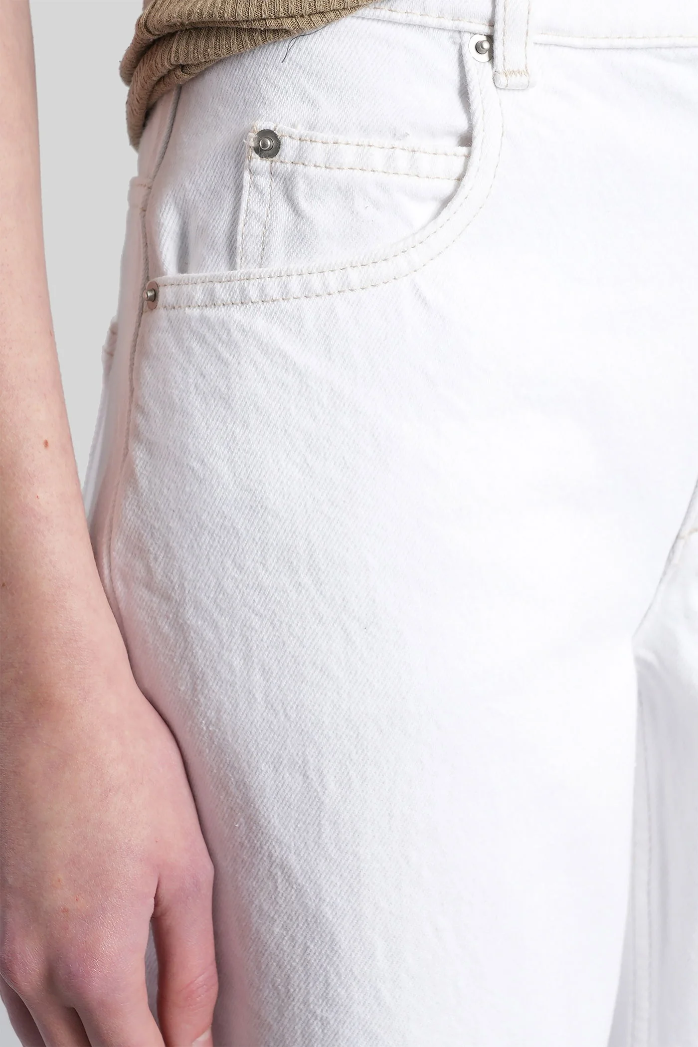 Dromie Jeans in white cotton - Image 5