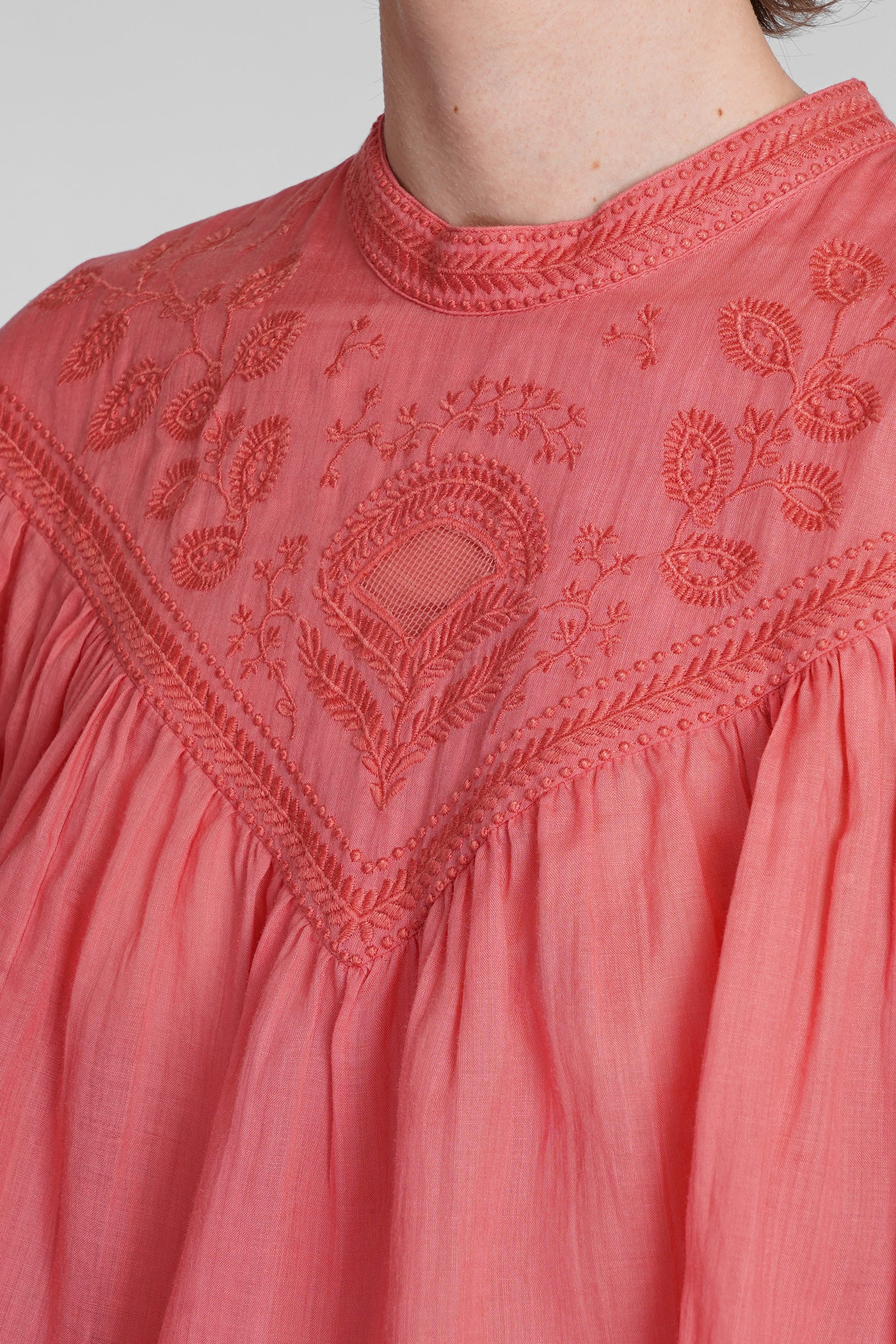Elodia Topwear in rose-pink ramie - Image 5