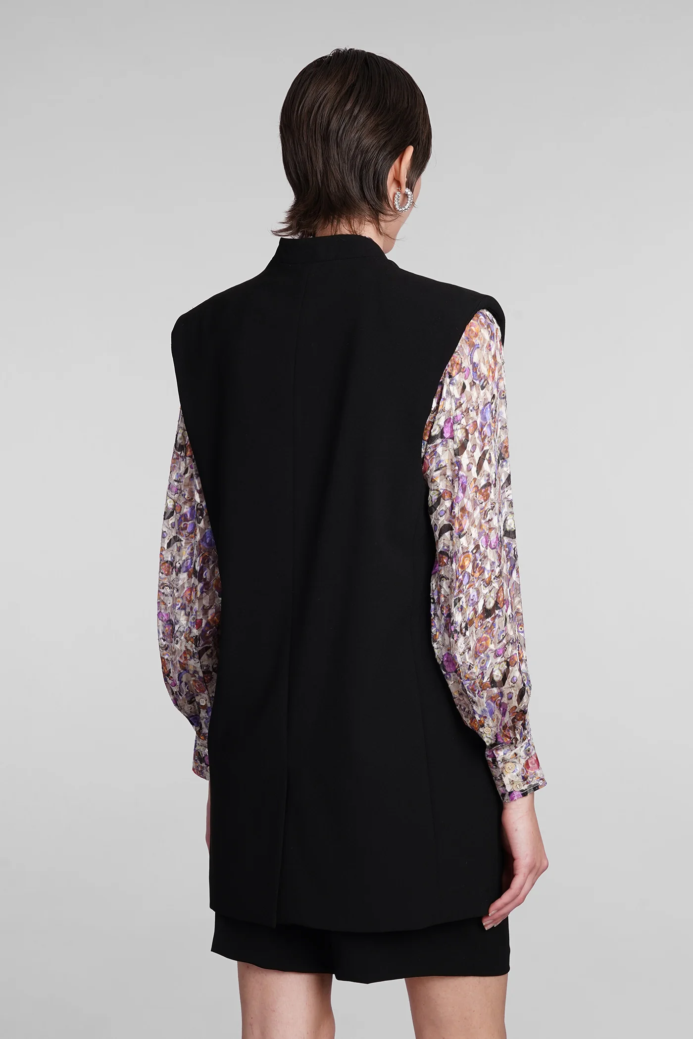Emara Vest in black Triacetate - Image 3
