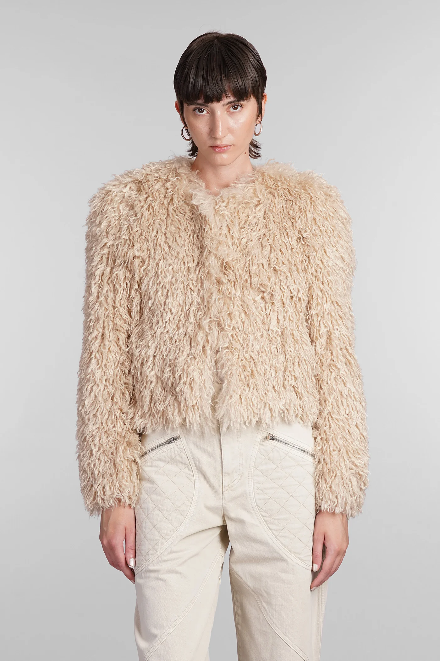 Faustine Fur & Shearling in beige polyester