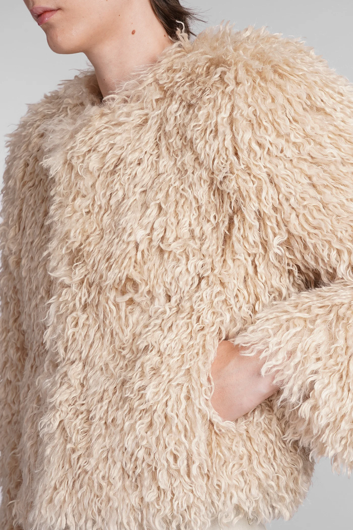 Faustine Fur & Shearling in beige polyester - Image 5