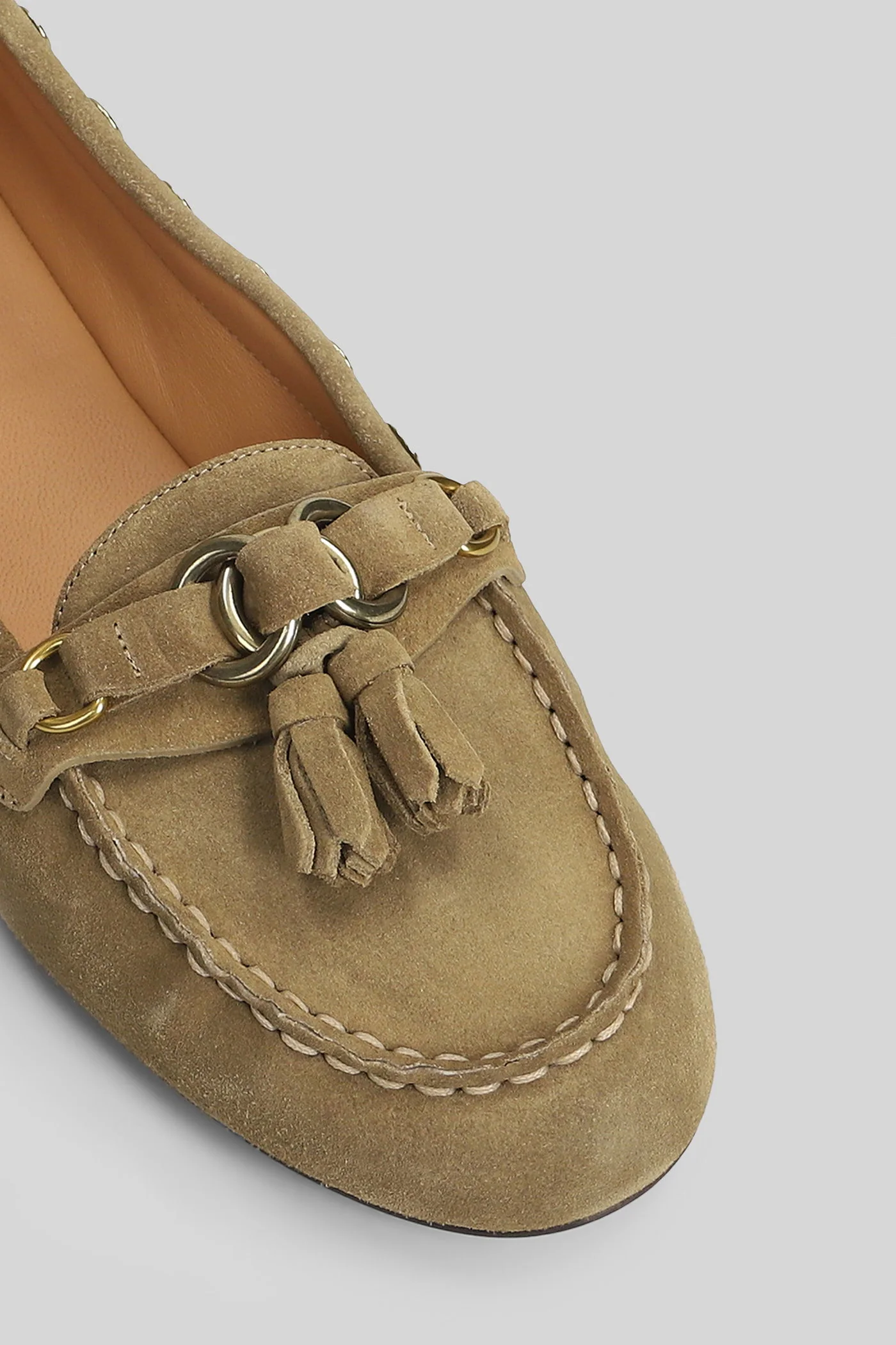 Faxel Loafers in taupe suede - Image 5