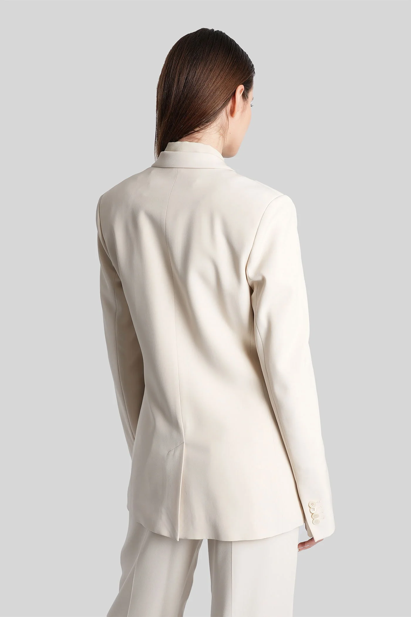 Feray Blazer in beige acetate - Image 3