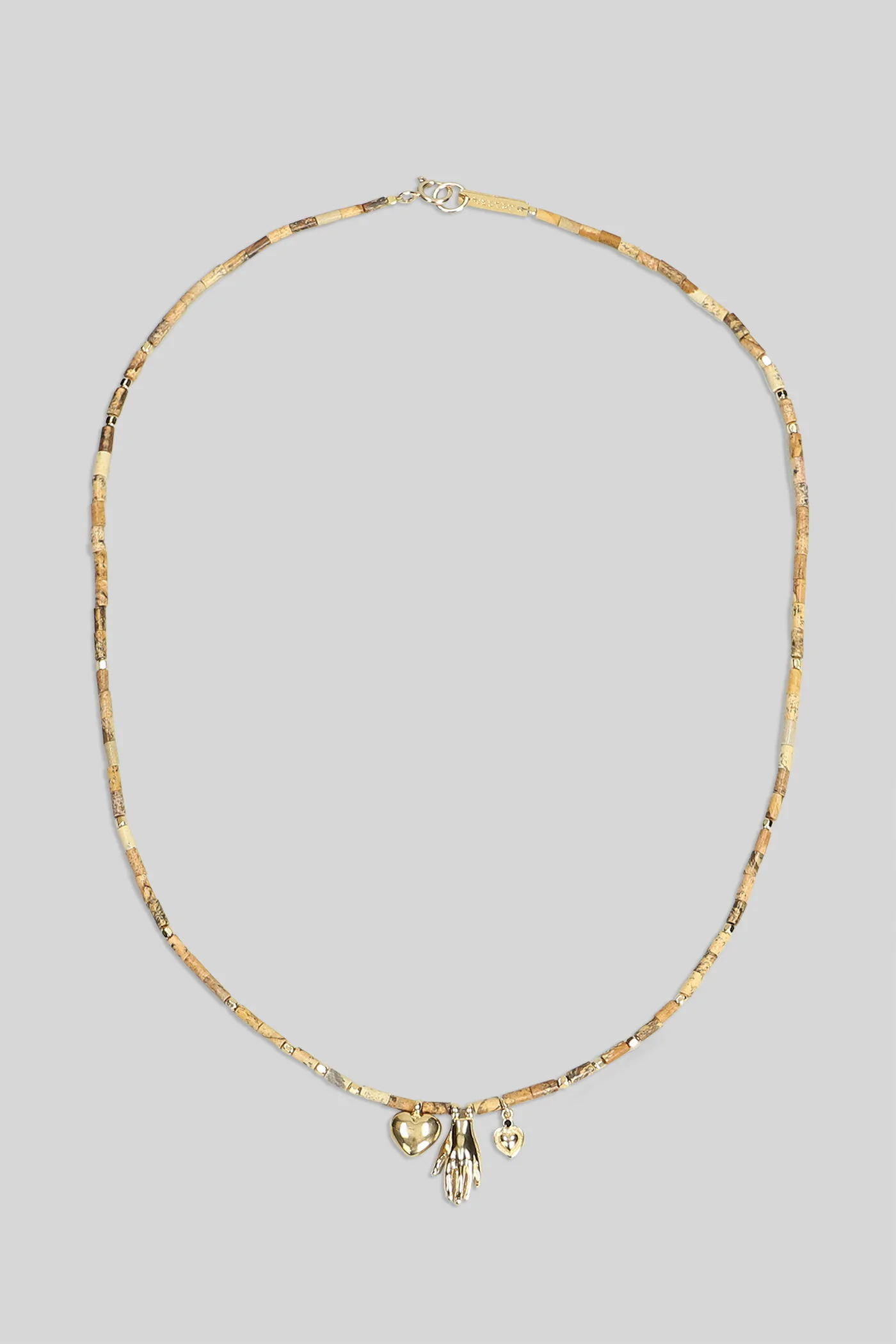 in beige brass