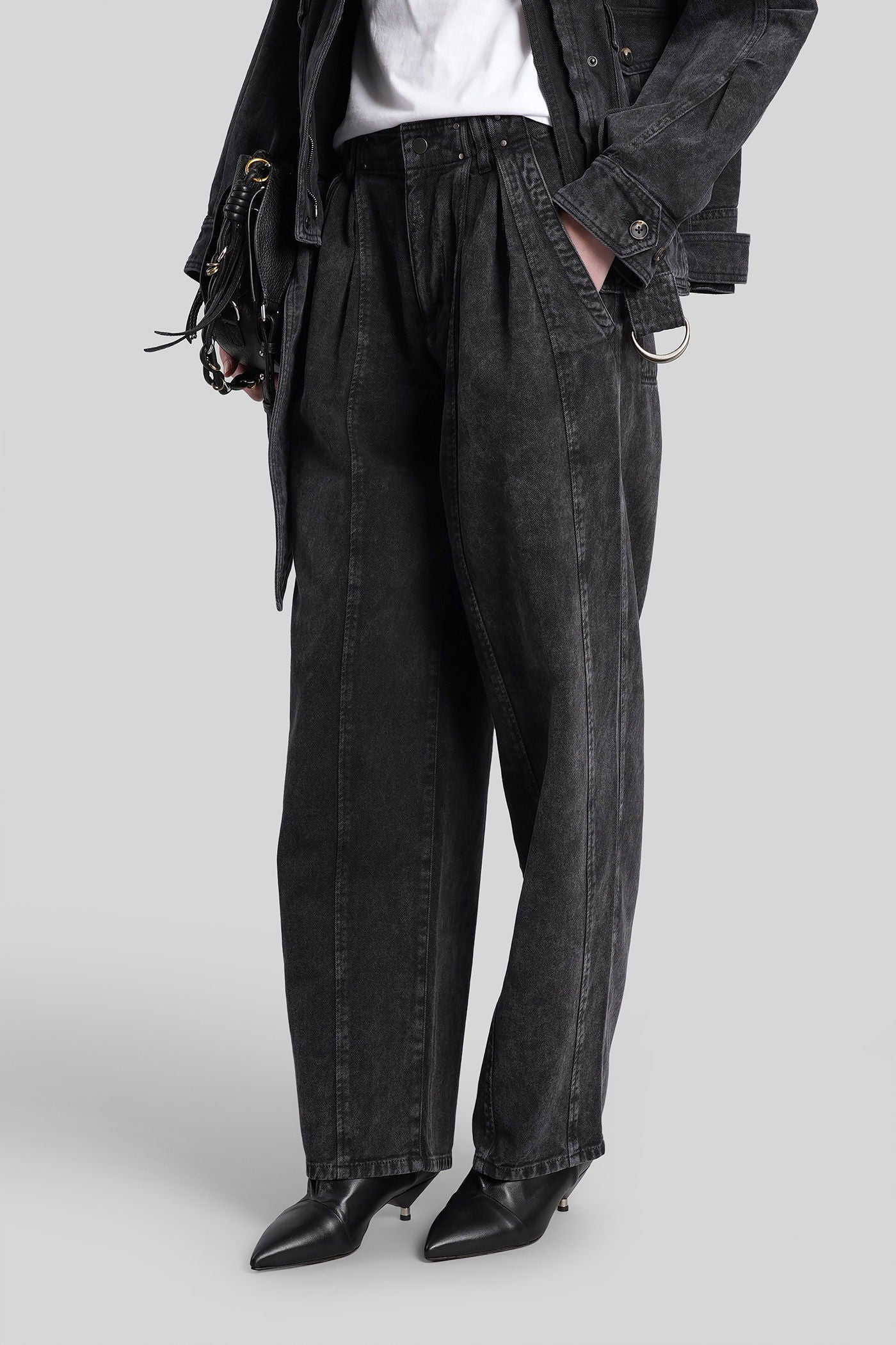 Ireme Jeans in black cotton - Image 4