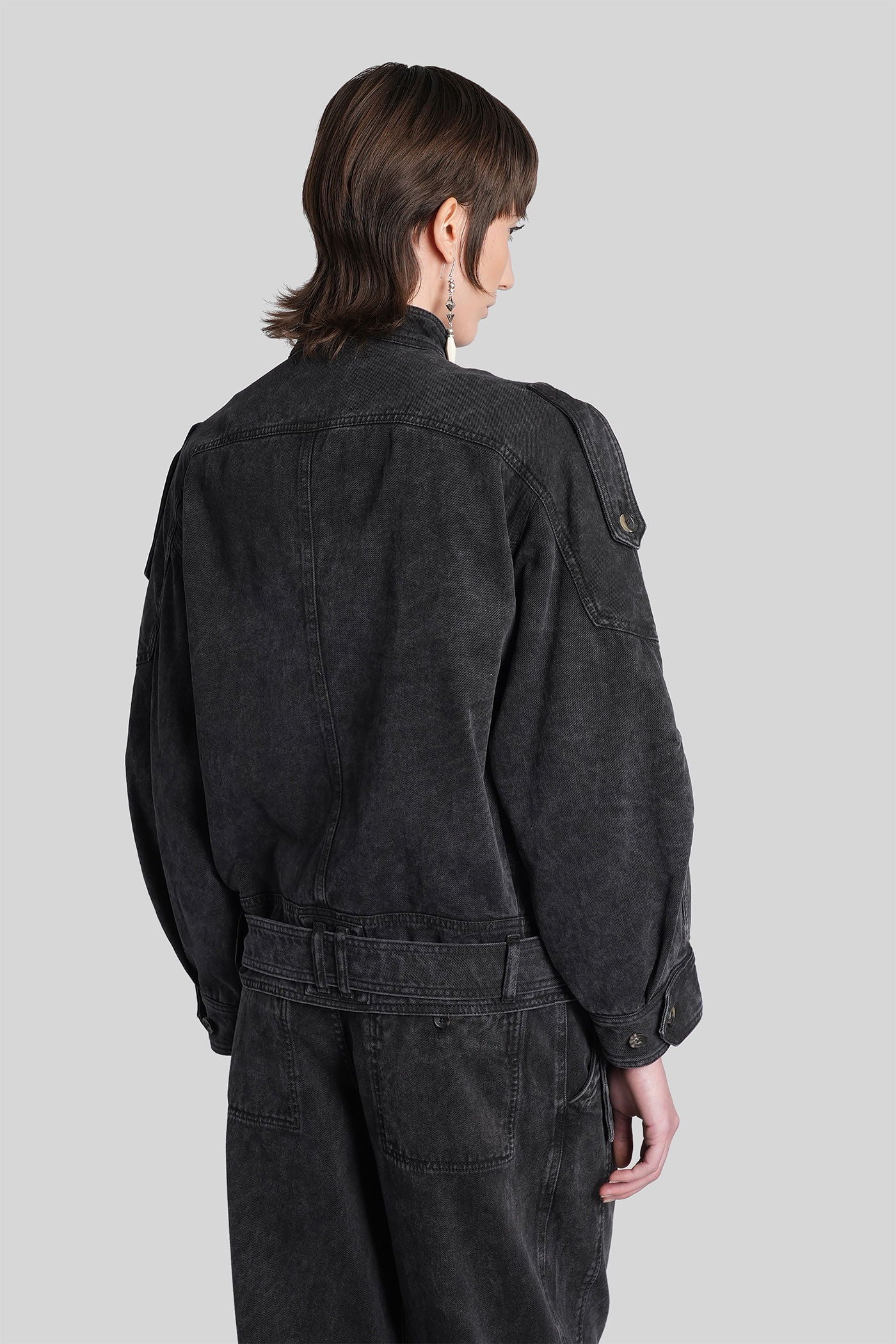 Isalya Denim Jackets in black cotton - Image 3