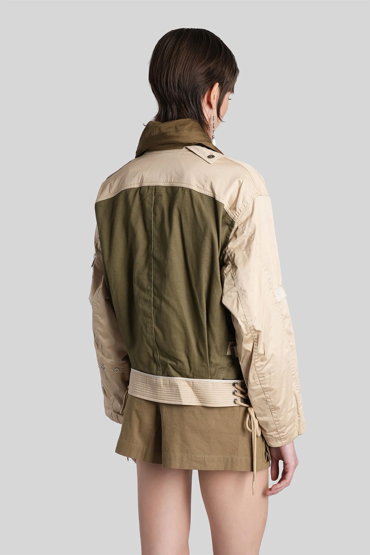 Julissa Casual jacket in khaki cotton - Image 3