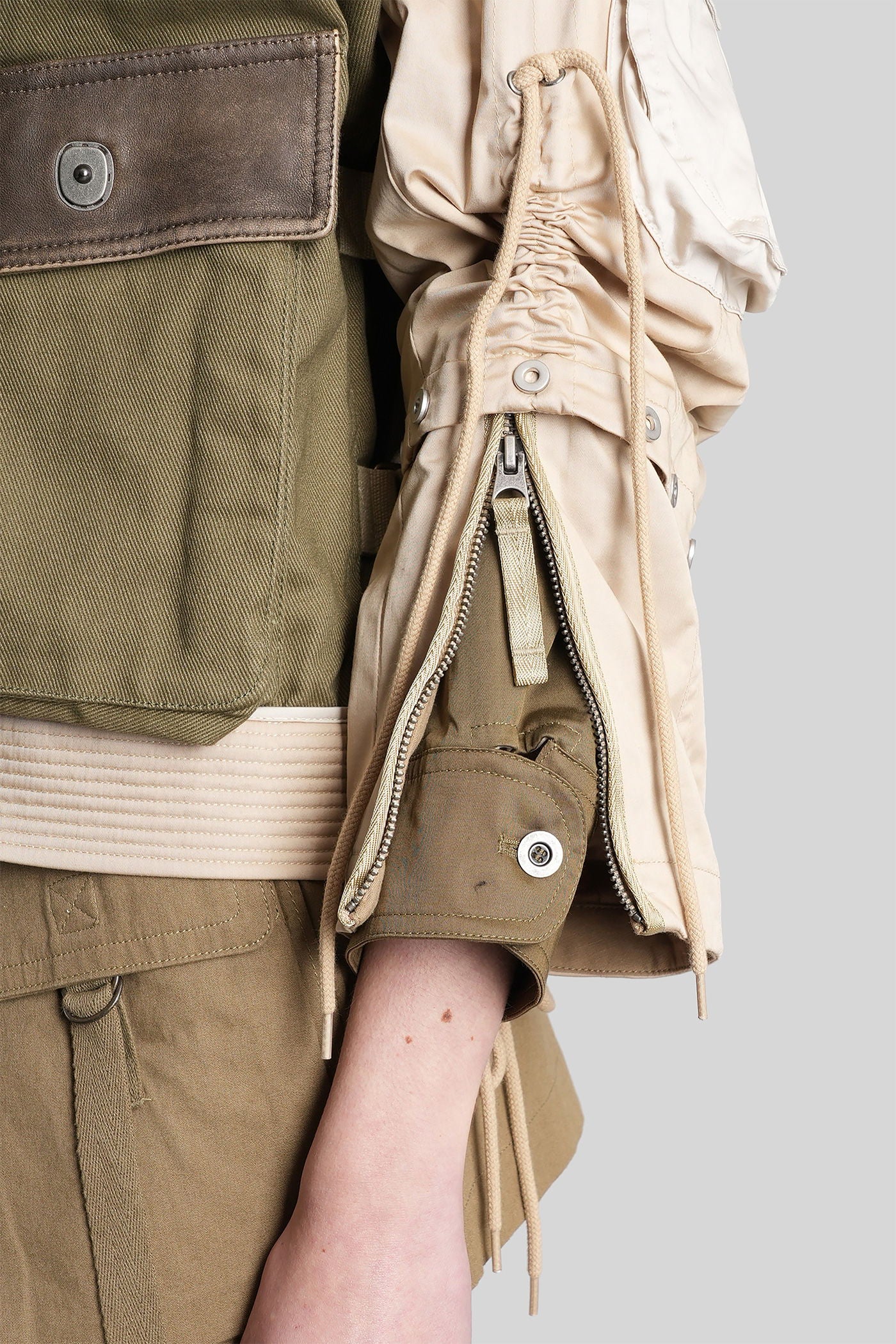 Julissa Casual jacket in khaki cotton - Image 5