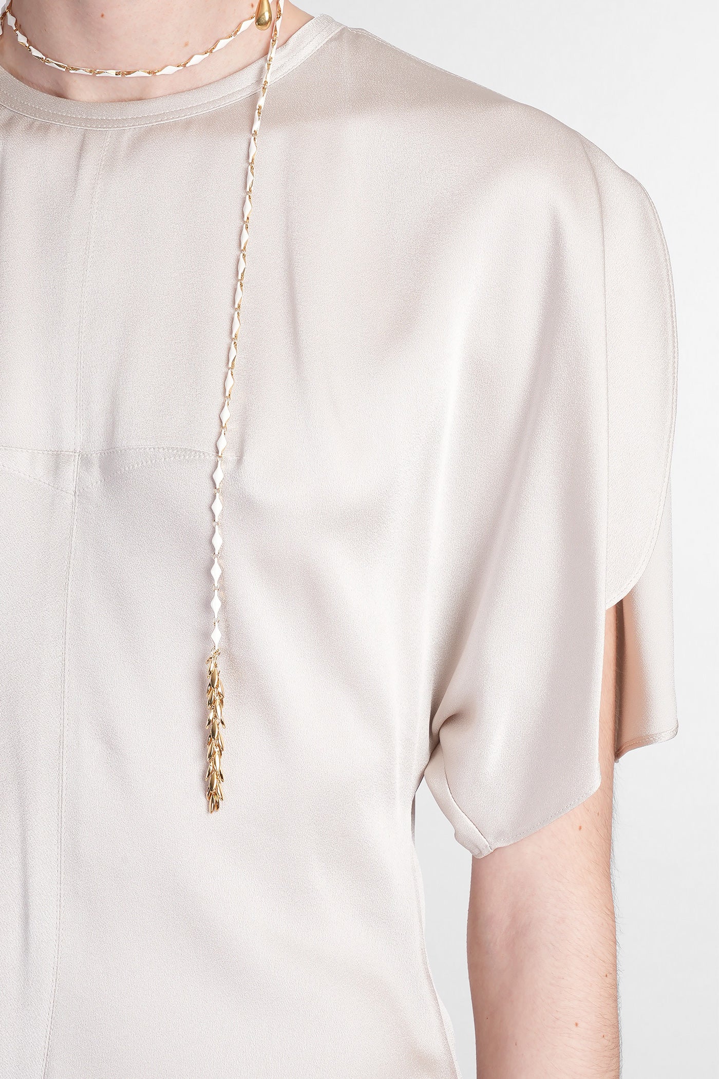 Karlita Topwear in beige viscose - Image 5