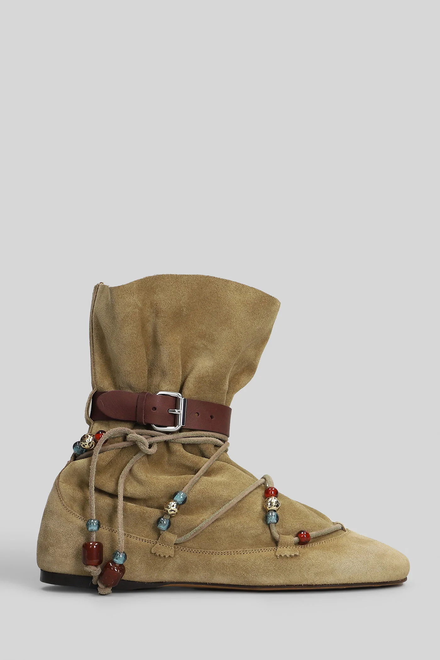 Letiz low heels Ankle boots in taupe suede