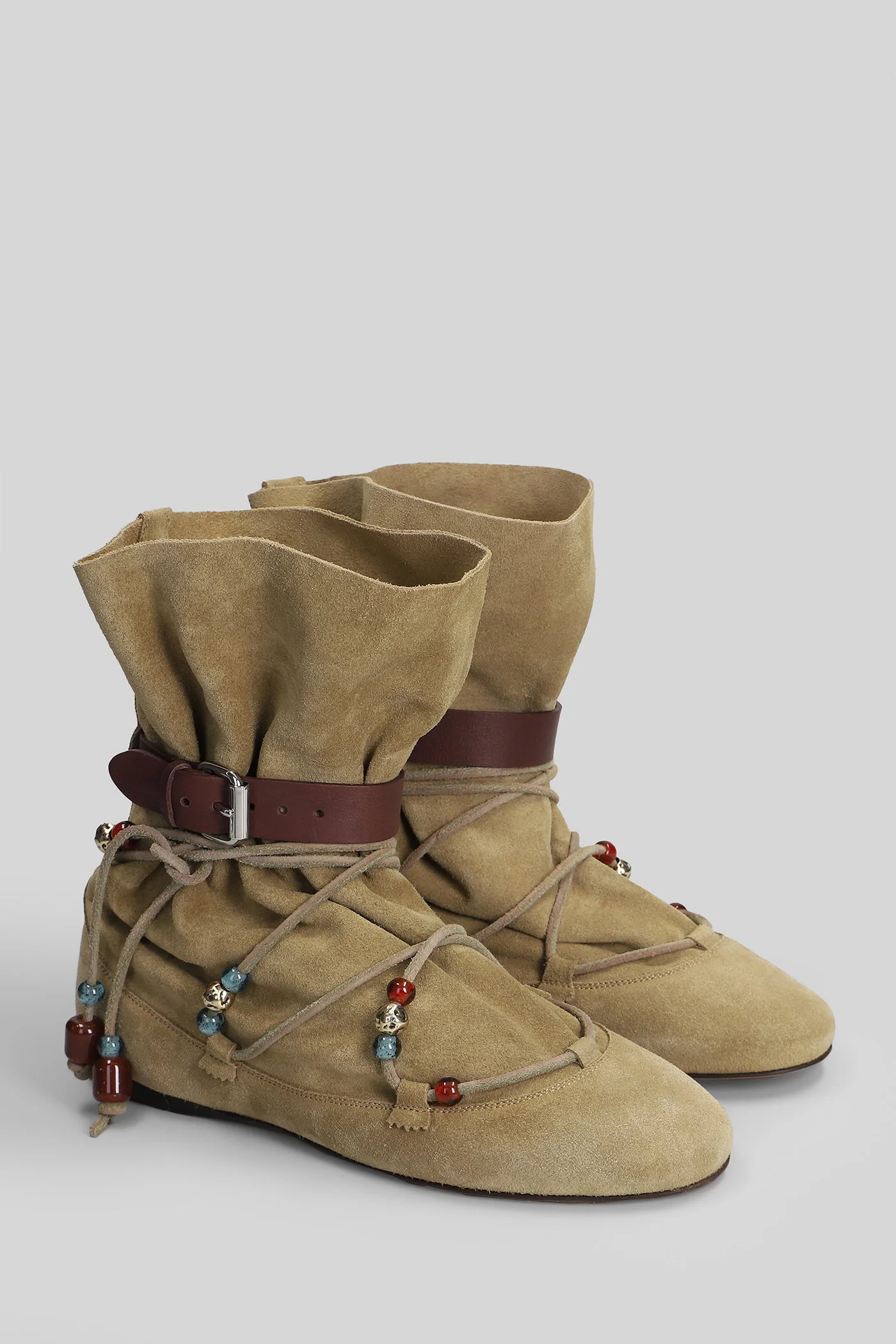 Letiz low heels Ankle boots in taupe suede - Image 2
