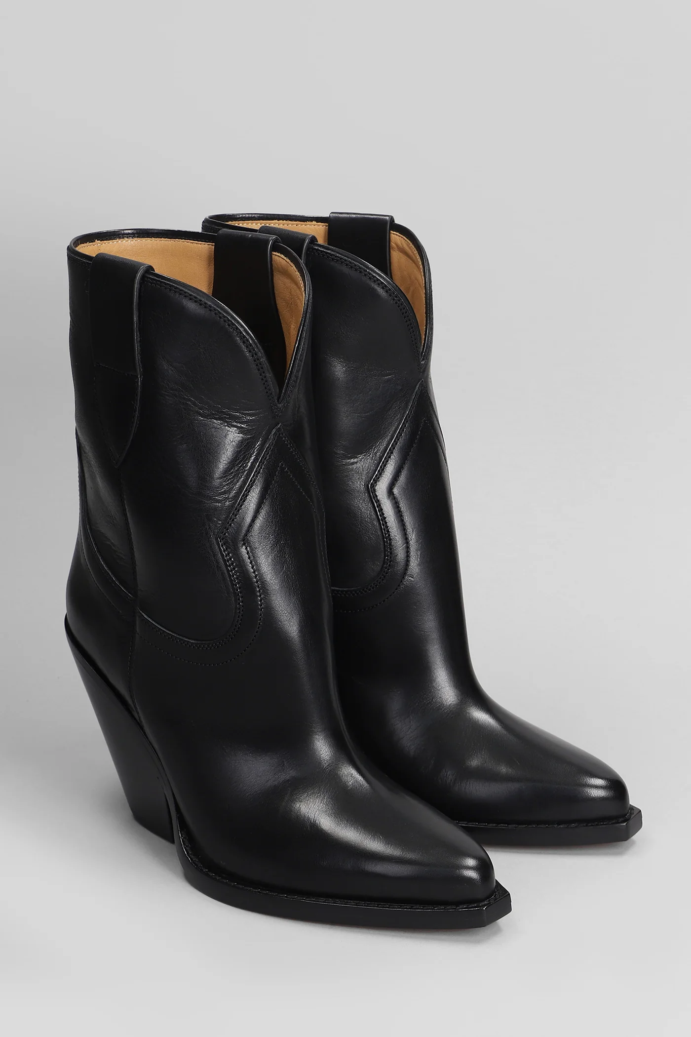 Leyane texan Ankle boots in black leather - Image 2