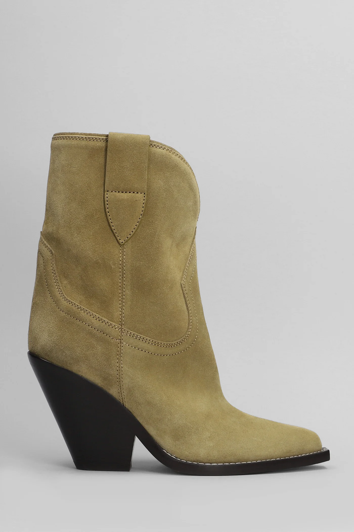 Leyane texan Ankle boots in taupe suede