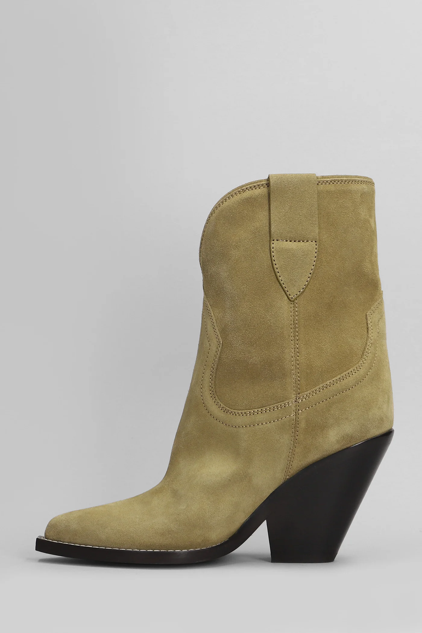 Leyane texan Ankle boots in taupe suede - Image 3