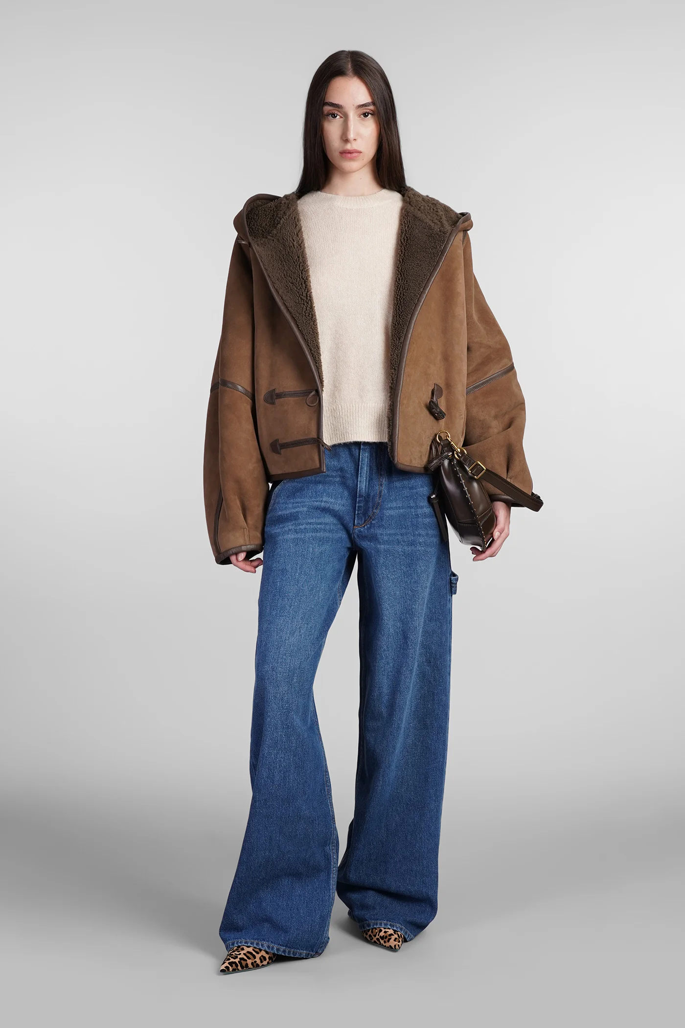 Lylia Knitwear in beige wool - Image 2