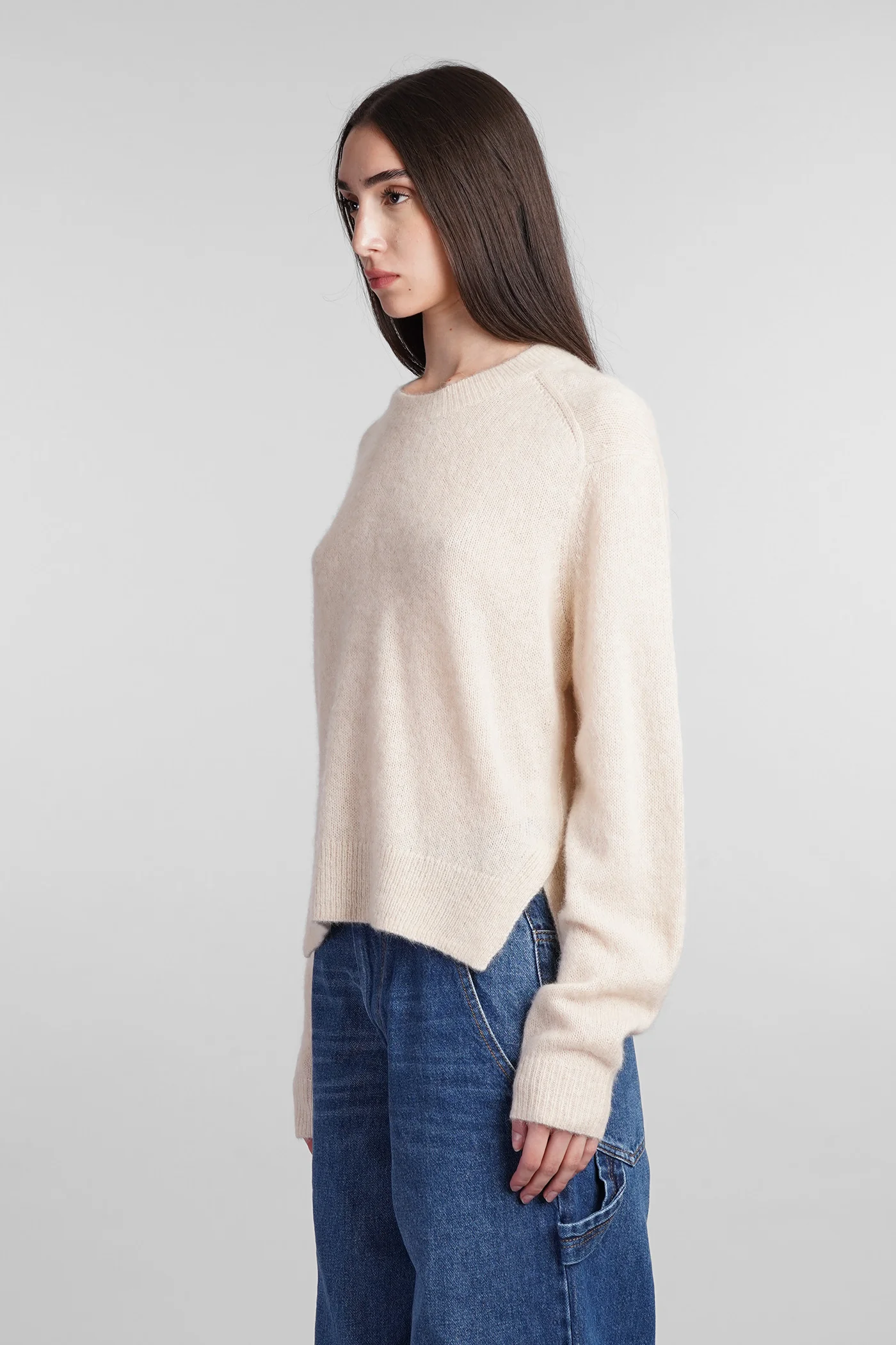 Lylia Knitwear in beige wool - Image 4