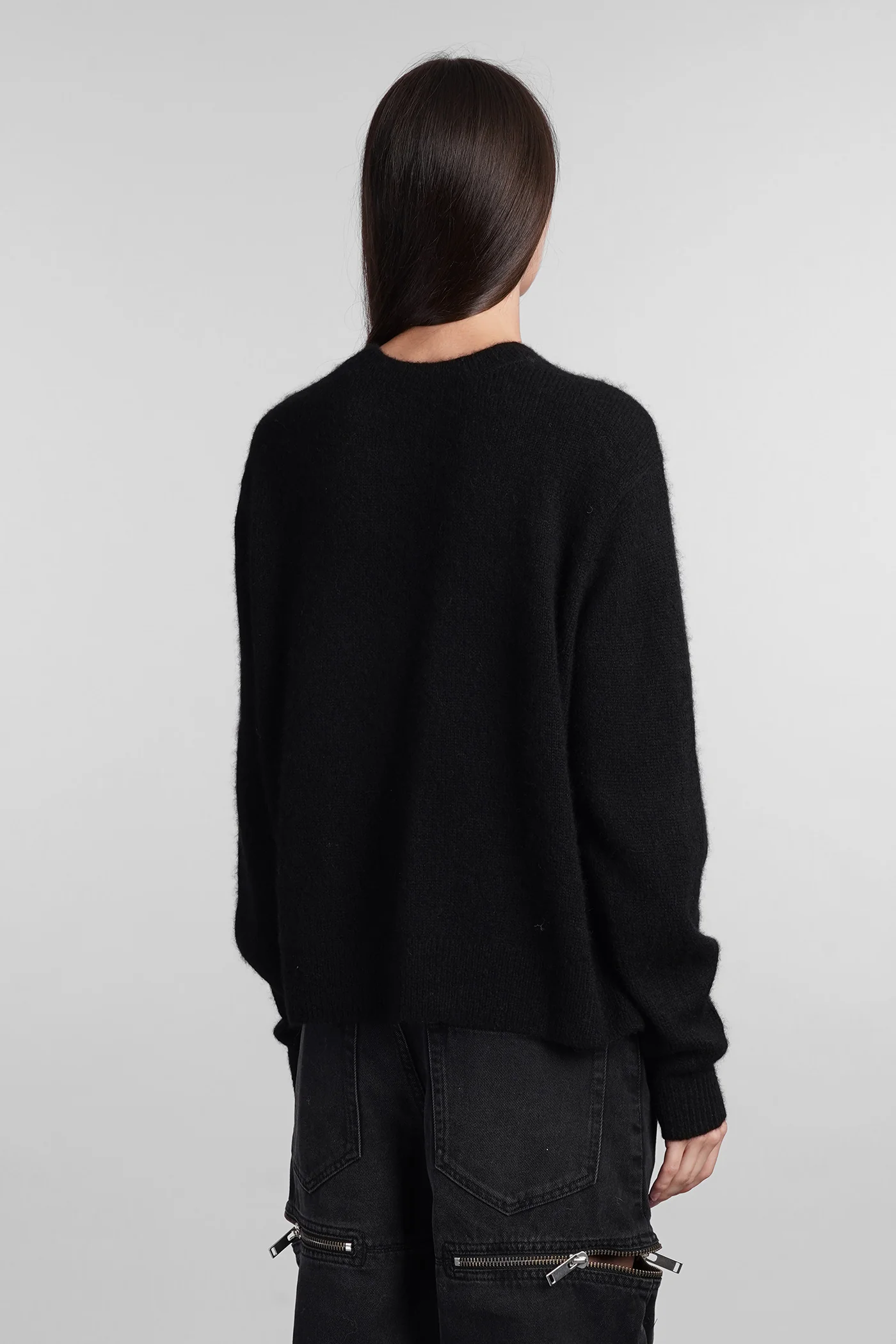 Lylia Knitwear in black wool - Image 3