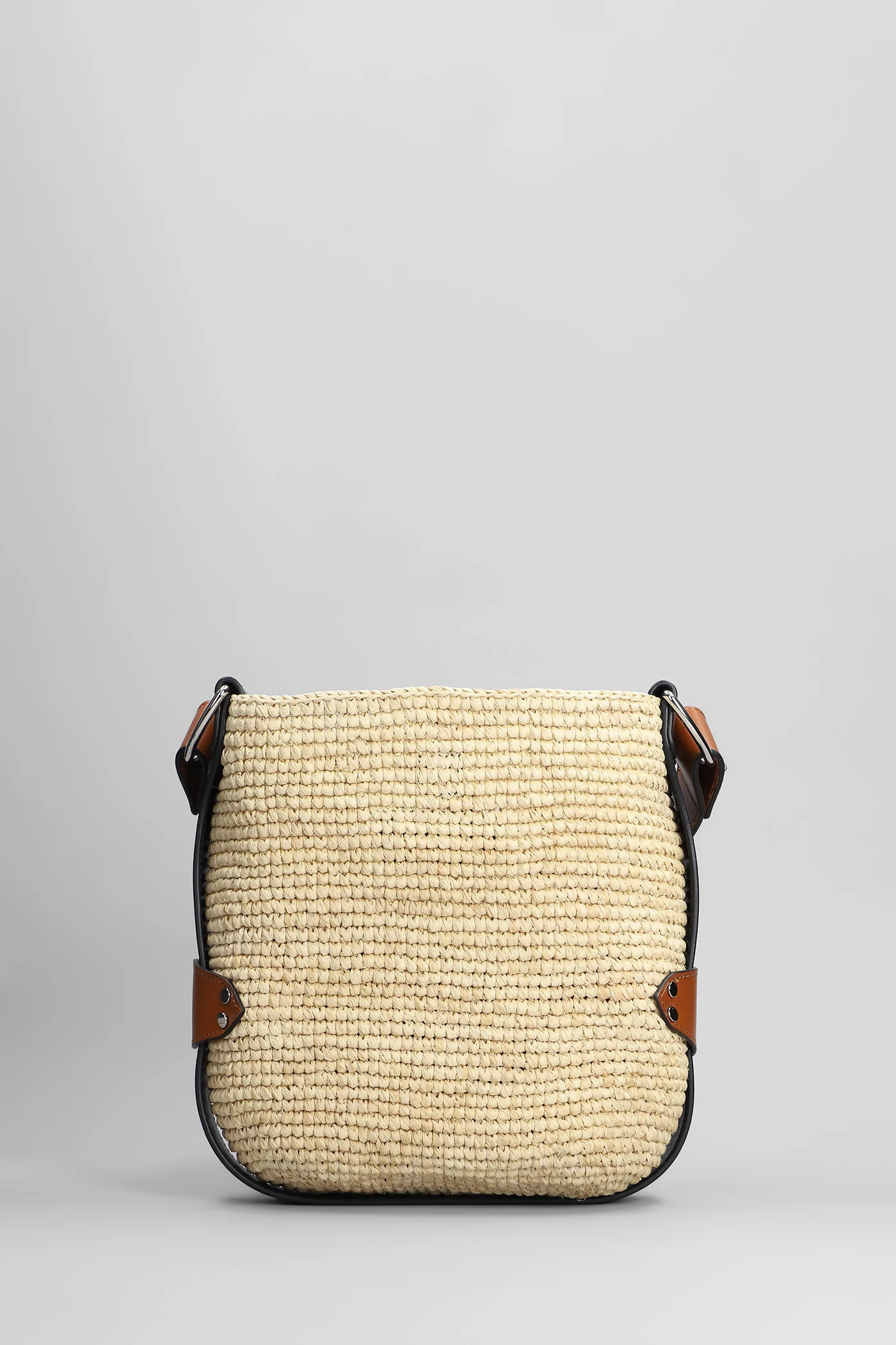 Mini bayia Tote in beige raffia - Image 3