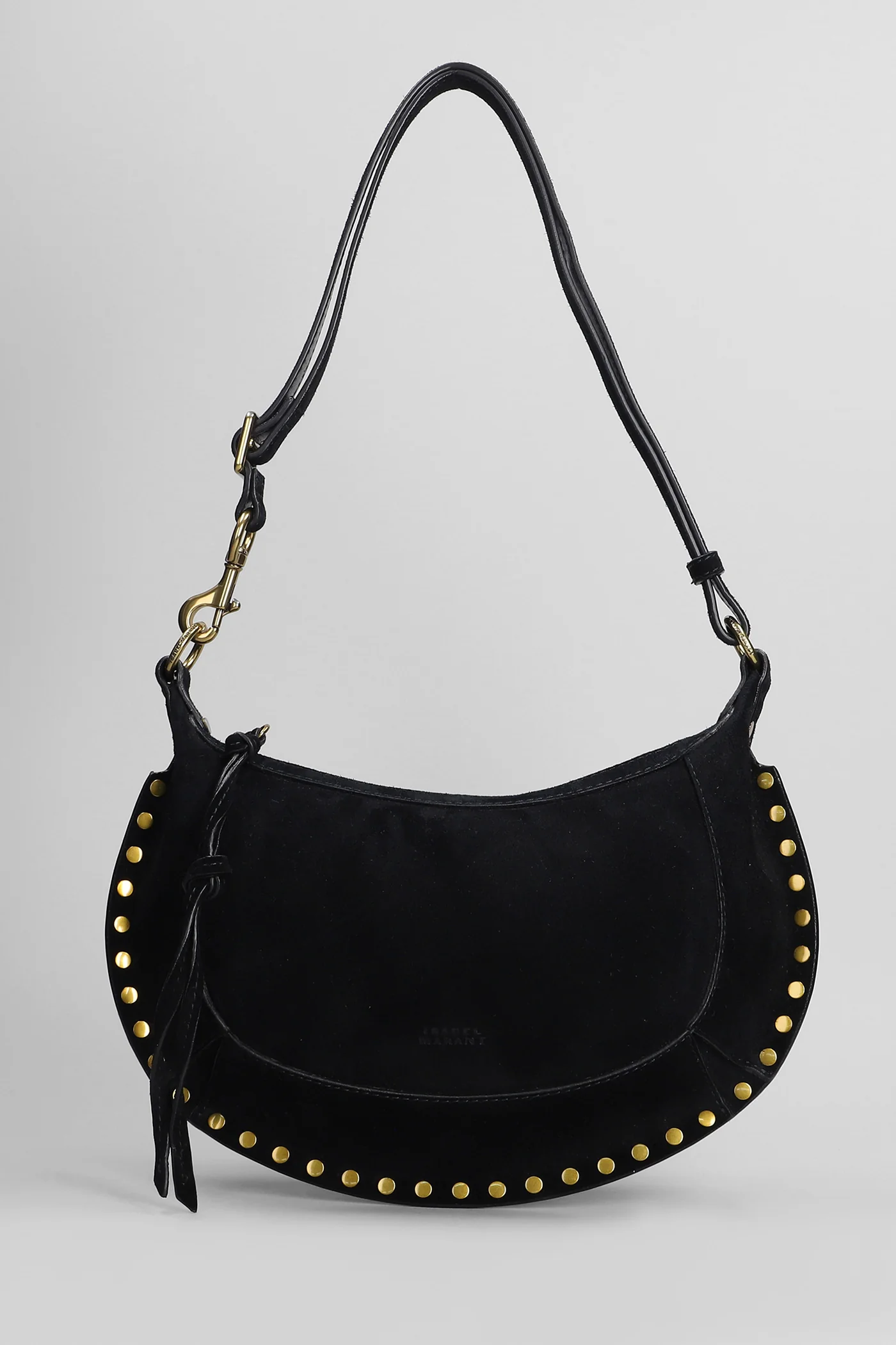 Oskan moon Shoulder bag in black suede