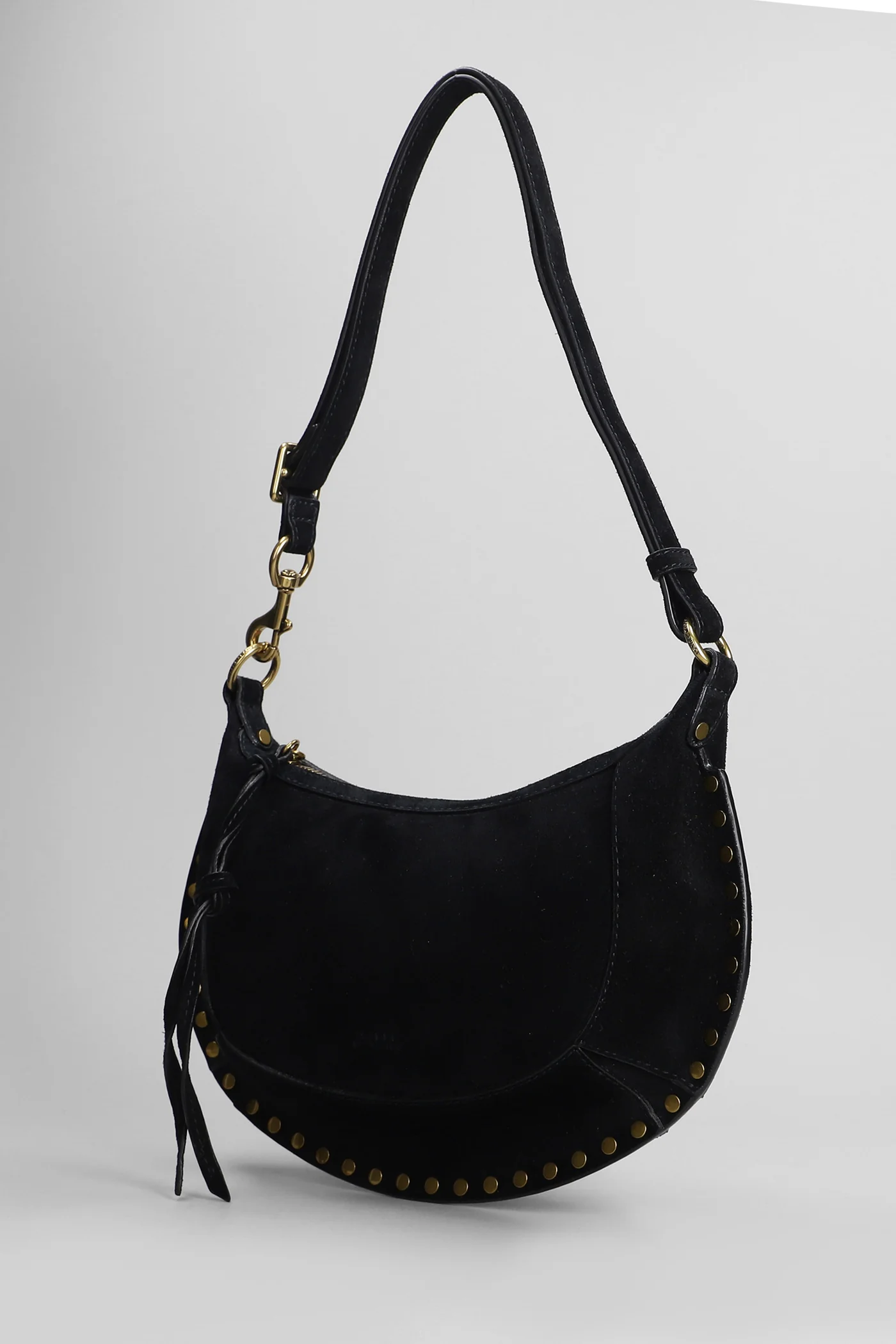 Oskan moon Shoulder bag in black suede - Image 2