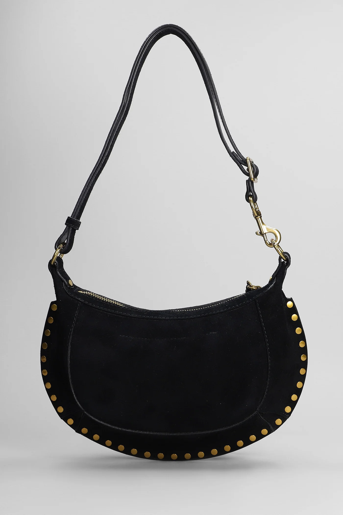 Oskan moon Shoulder bag in black suede - Image 3