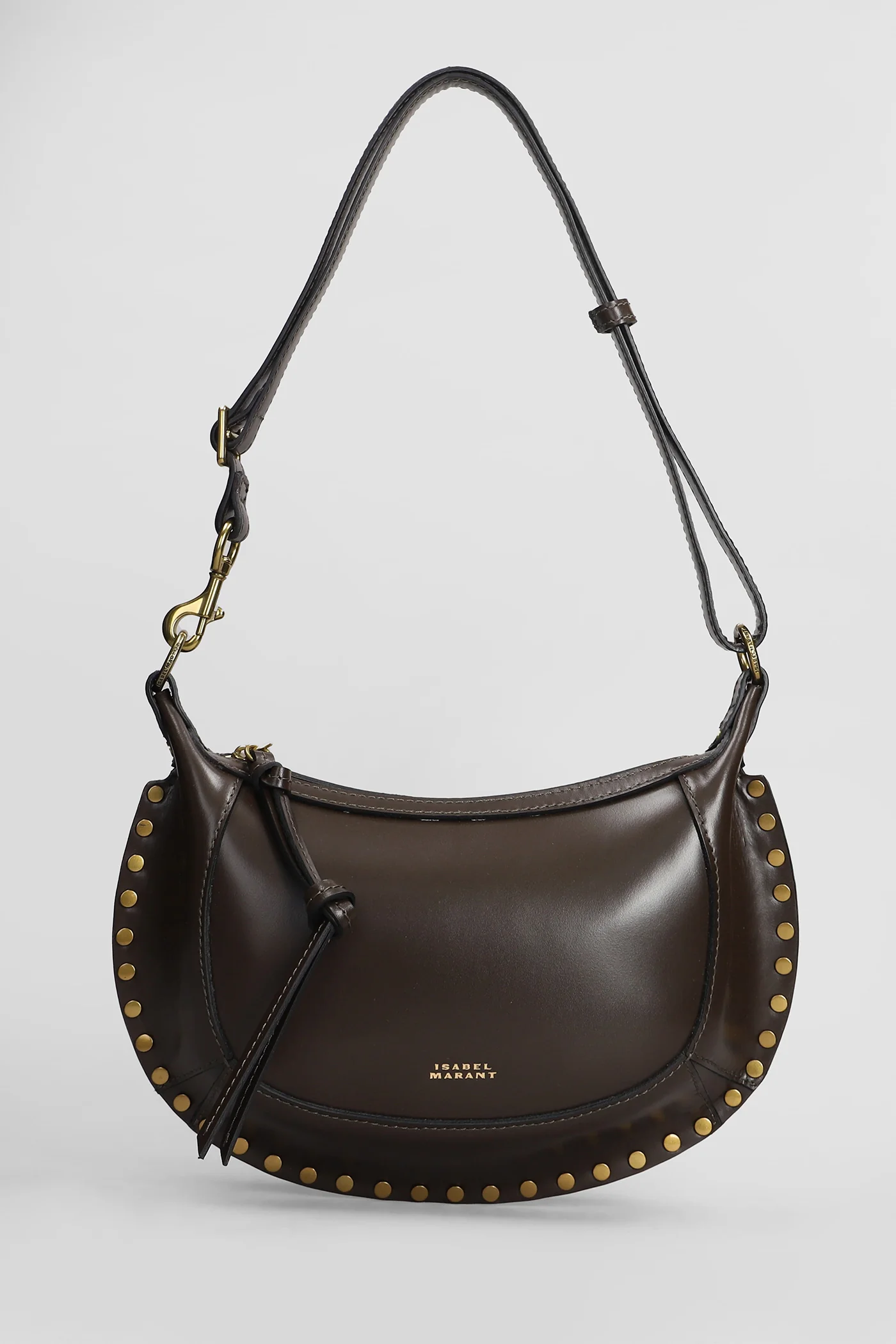 Oskan moon Shoulder bag in brown leather