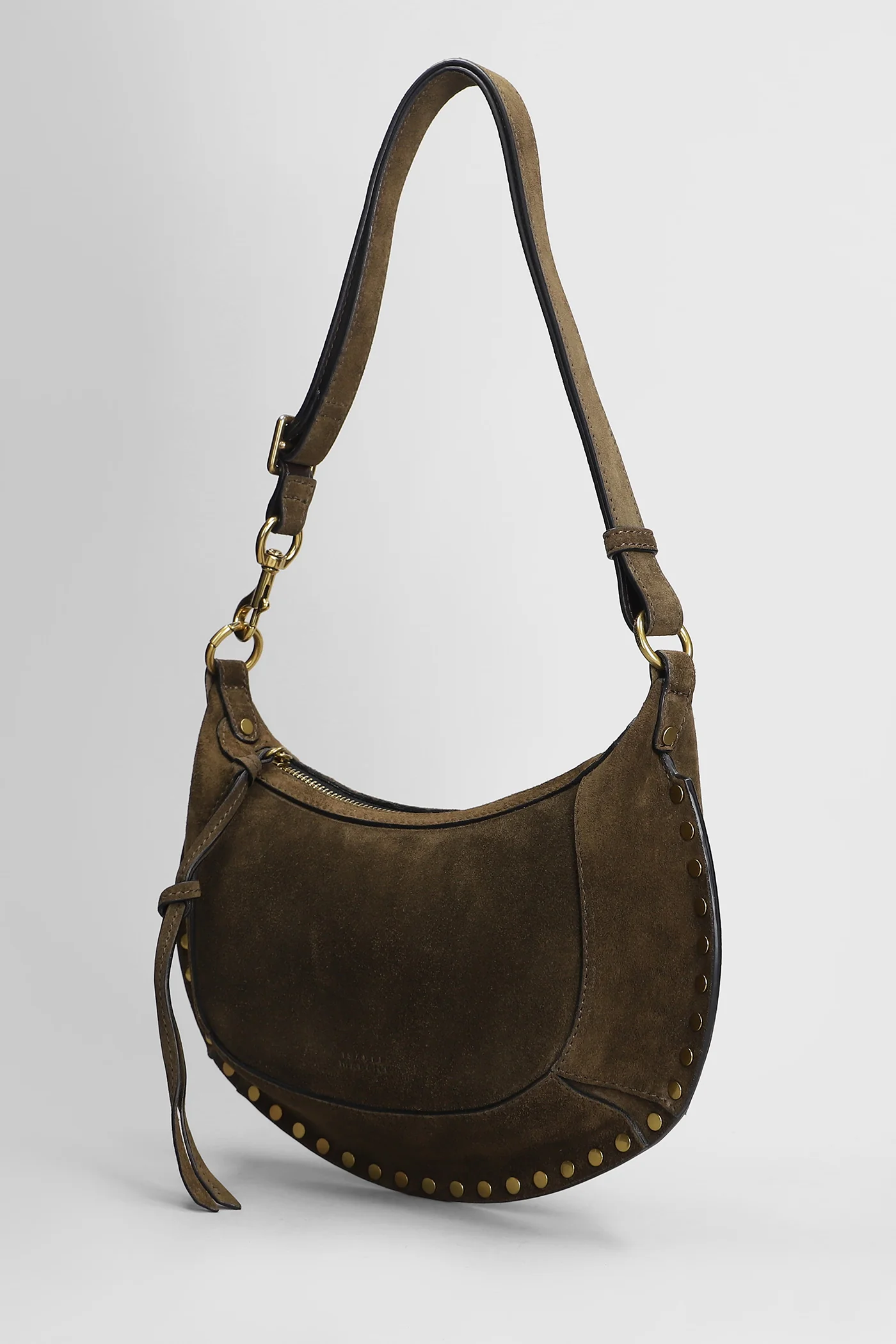 Oskan moon Shoulder bag in brown suede - Image 2