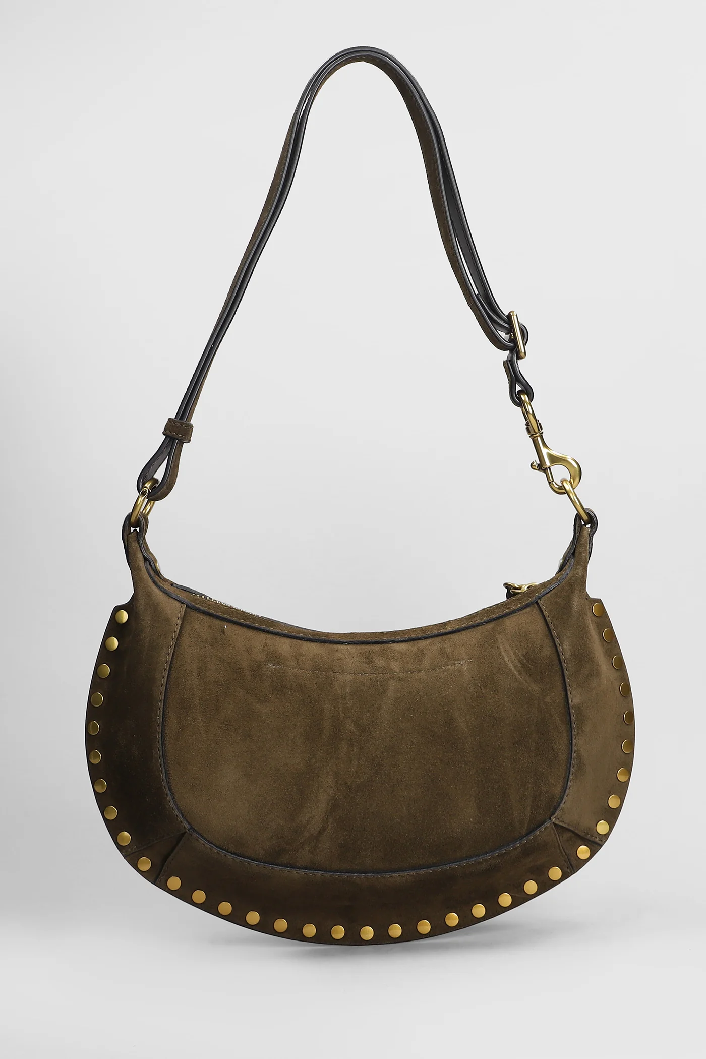 Oskan moon Shoulder bag in brown suede - Image 3