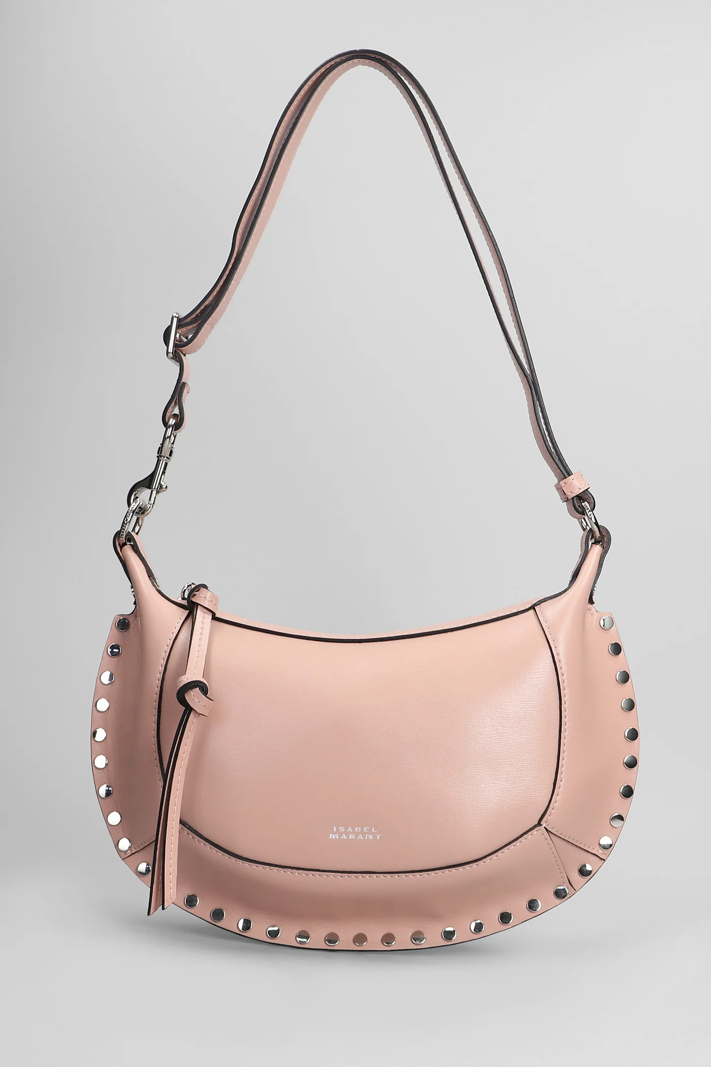 Oskan moon Shoulder bag in rose-pink leather