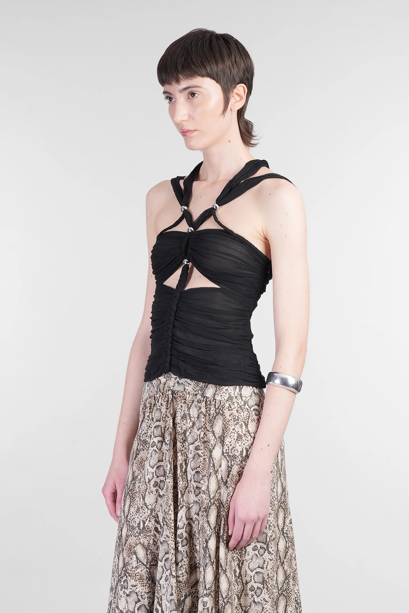 Revon Topwear in black silk - Image 4
